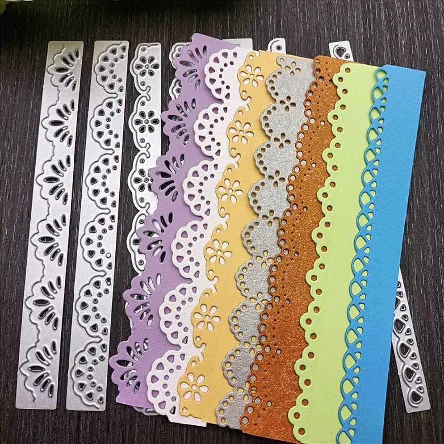 DIY Craft Templates 7 Piece Flower Lace Cutting Dies Metal 