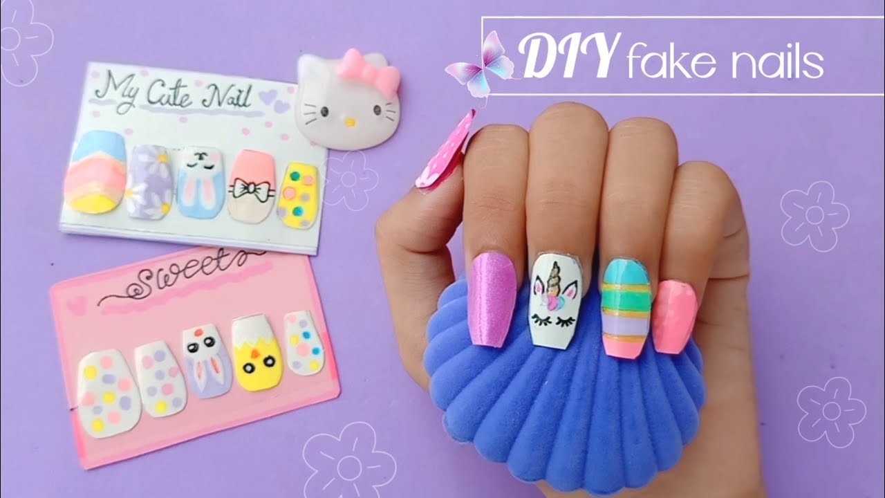 DIY Fake Nail How To Make Fake Nails At Home Handmade Fake Nail Paper Nails