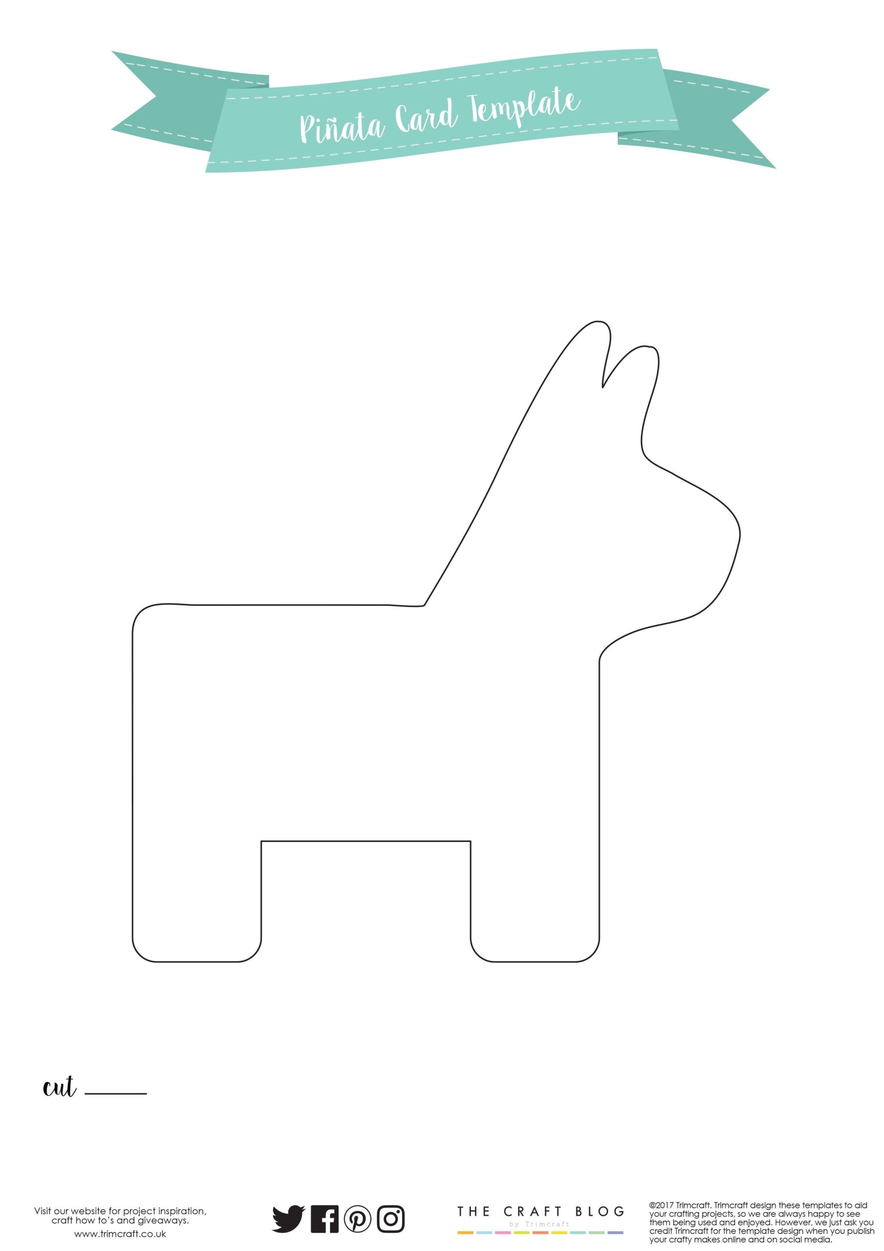 Donkey Pinata Template Medium