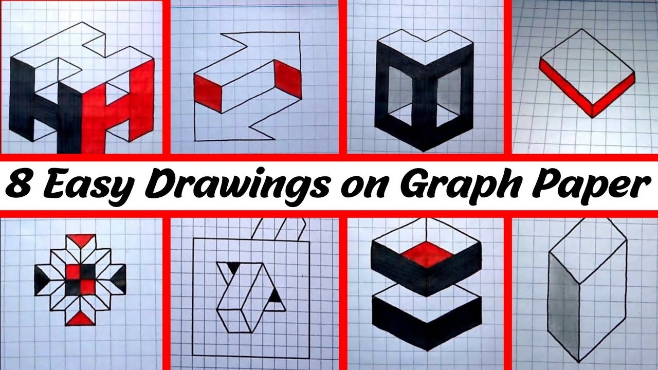 Graph Paper Drawings Step By