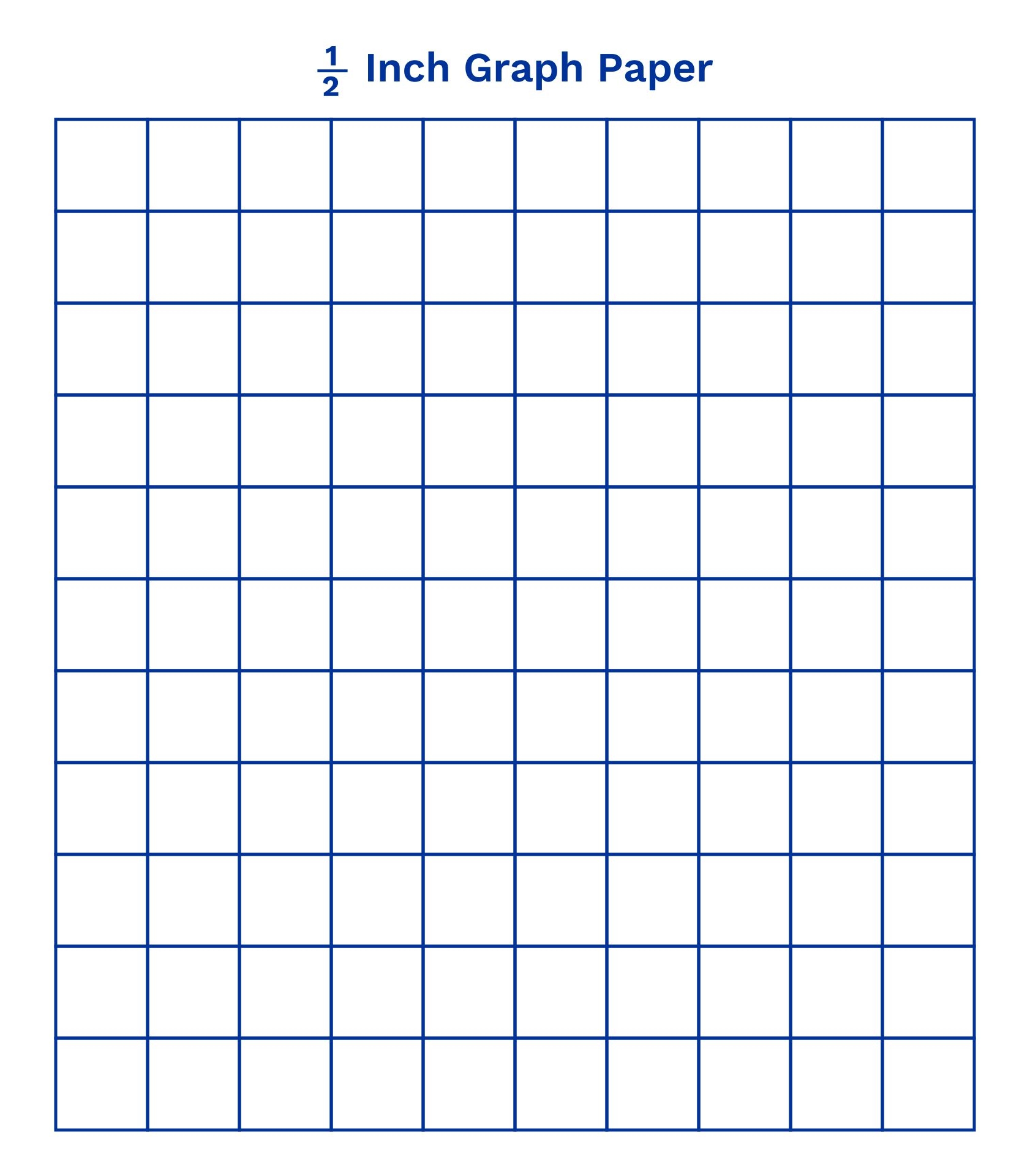 Half Inch Grid Paper Free Printable