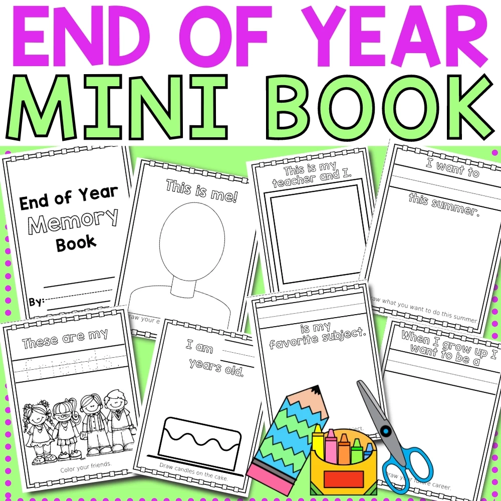 End Of The School Year Free Printable Mini Memory Book Teaching 