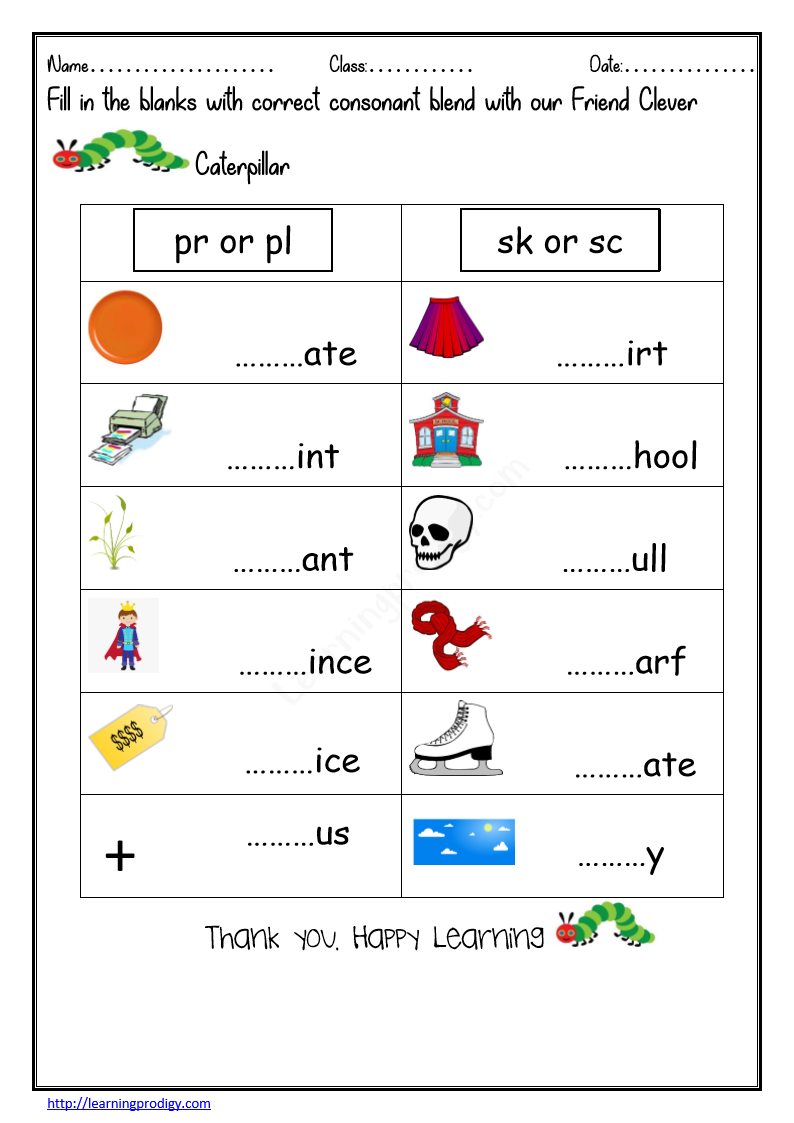 English Worksheets For Grade1 Archives LearningProdigy