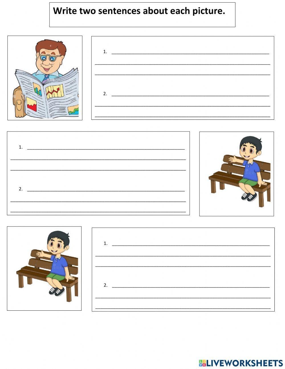 ESL Sentence Writing Practice Level 1 3 Worksheet Worksheets Library