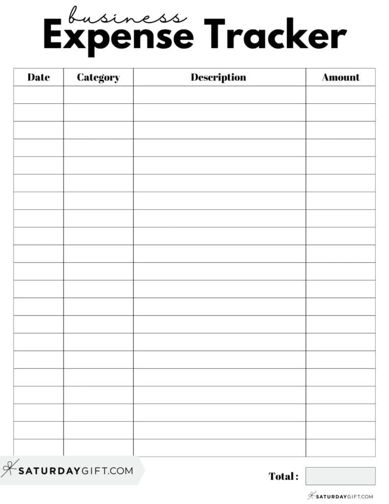 Expense Tracker Printable 26 Cute amp Free Spending Logs