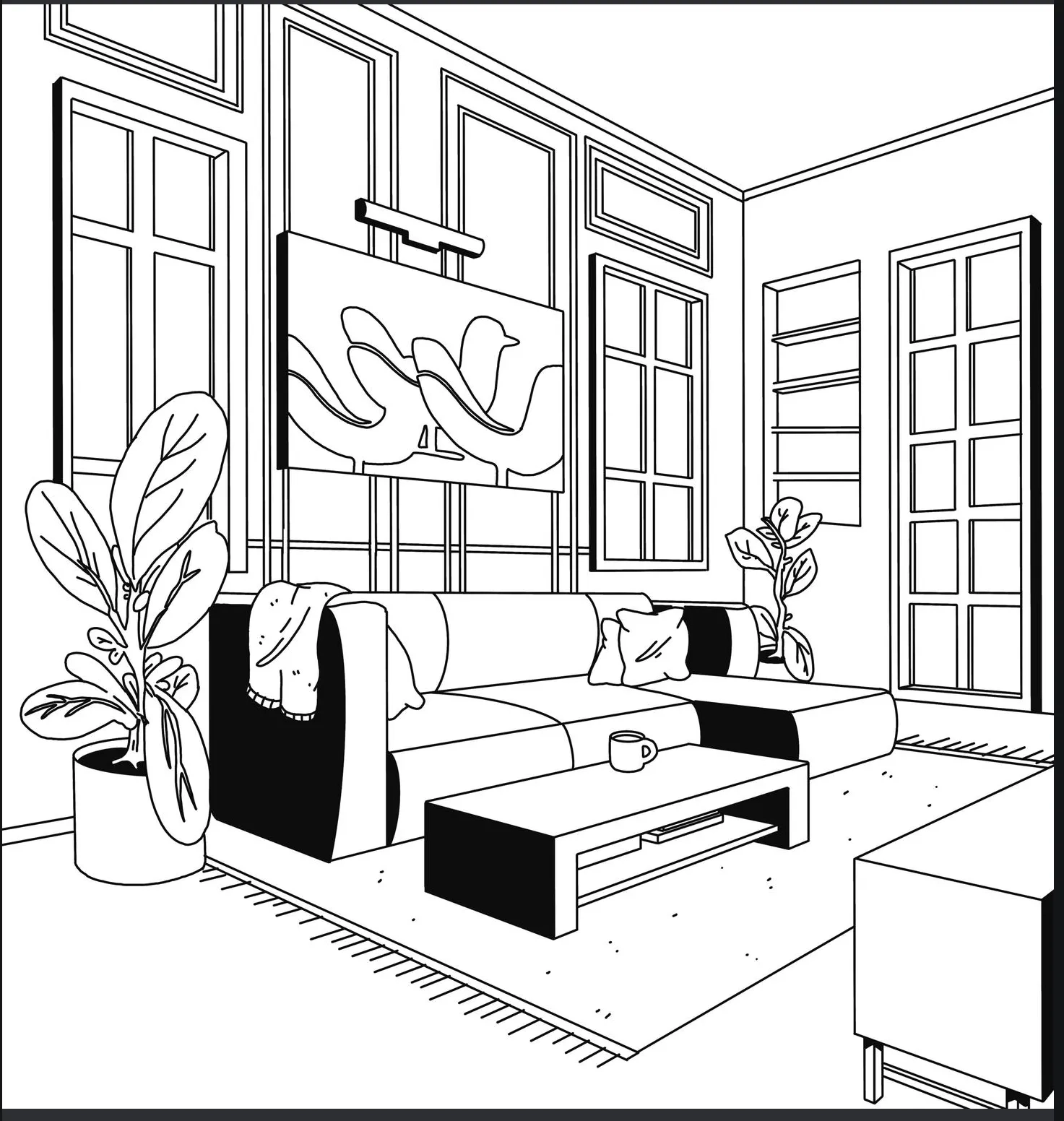 Eye On Design Joybird Downloadable Interior Design Coloring Book 