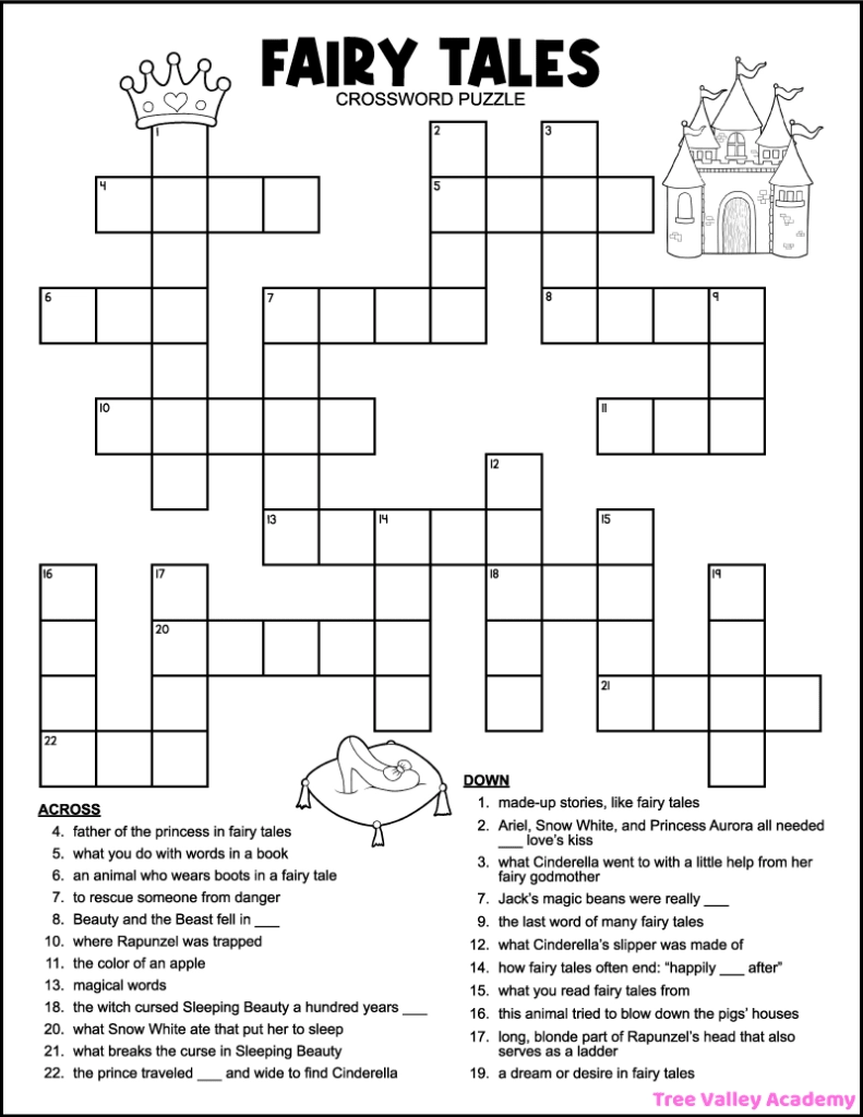 2nd Grade Crossword Puzzles Printable