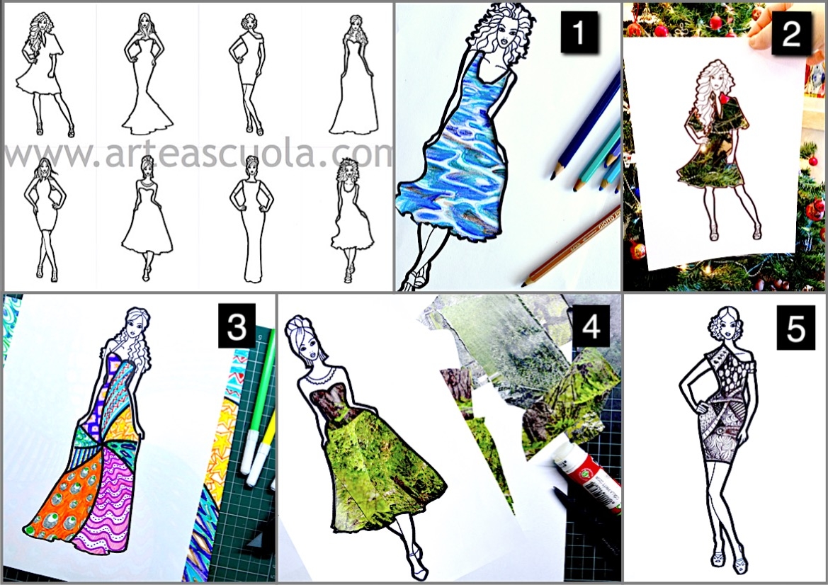 Fashion Design With Textures Worksheets And 5 Activities Arte A 