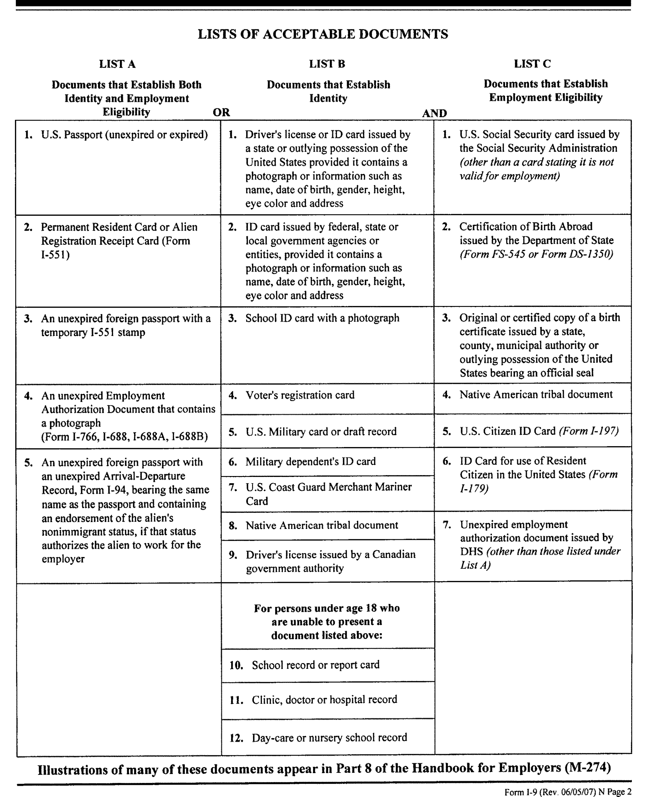 Form I9 Wa State