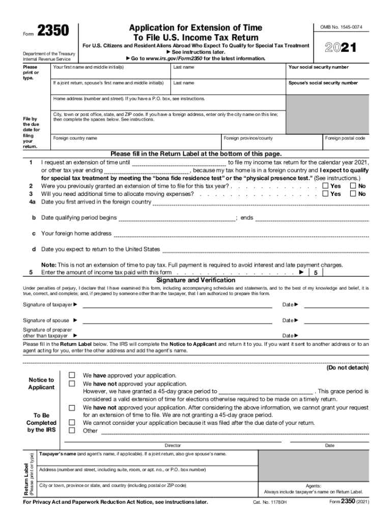 Federal Tax Extension Form 2021 Fill Out amp Sign Online DocHub