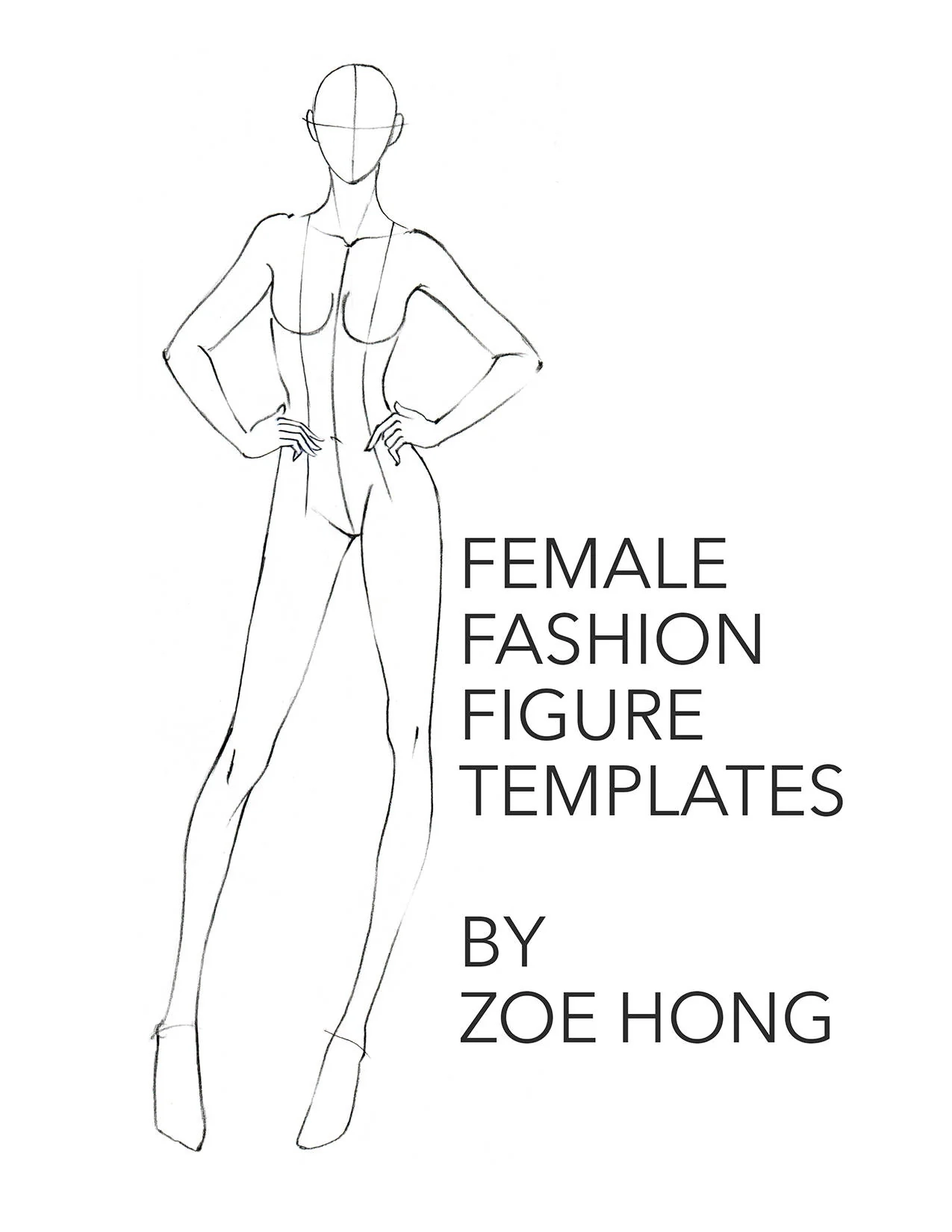 Female FASHION FIGURE TEMPLATES Best Seller Zoe Hong