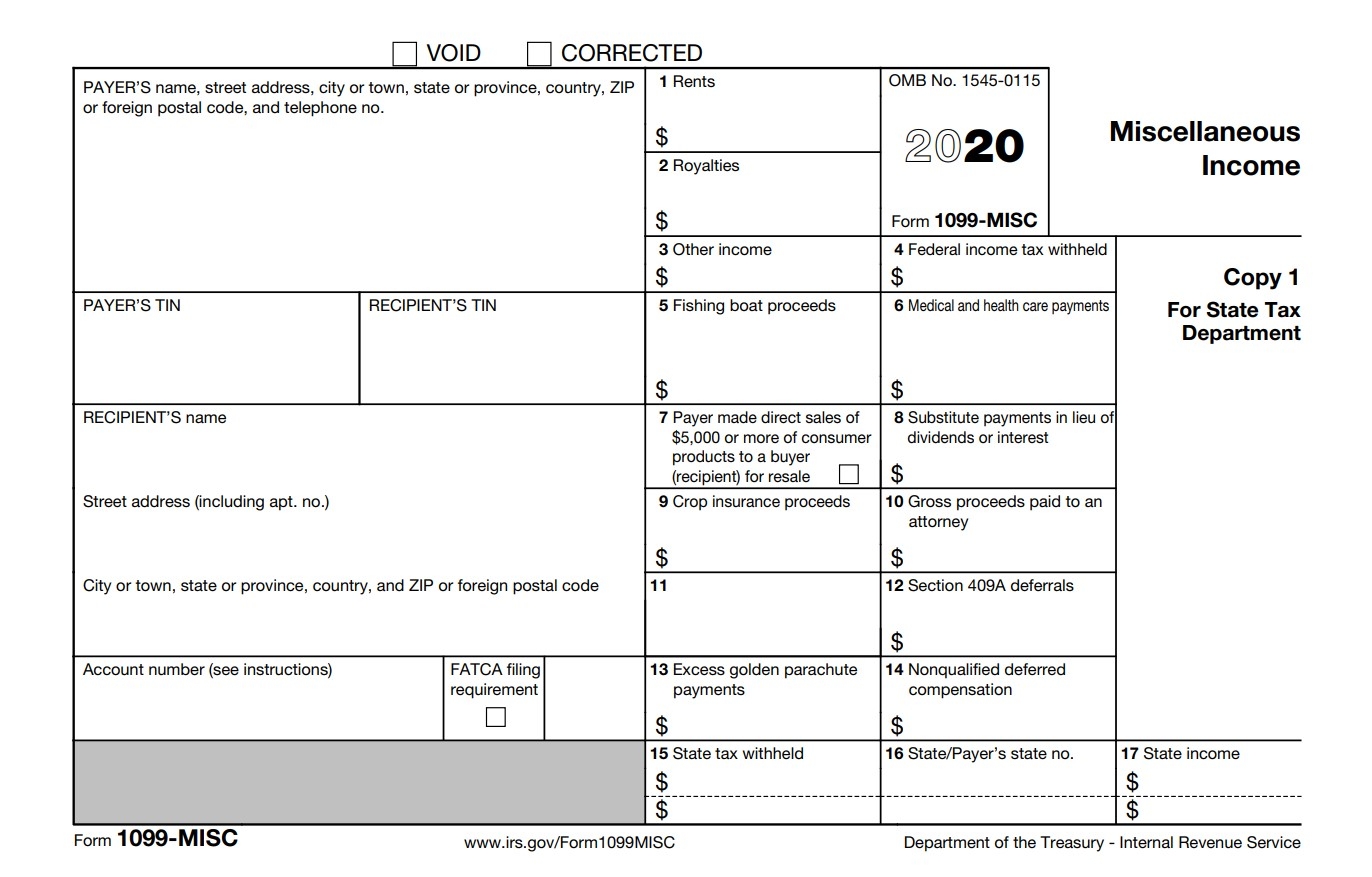 Fillable Form 1099 MISC 2020 Edit Sign amp Download In PDF PDFRun