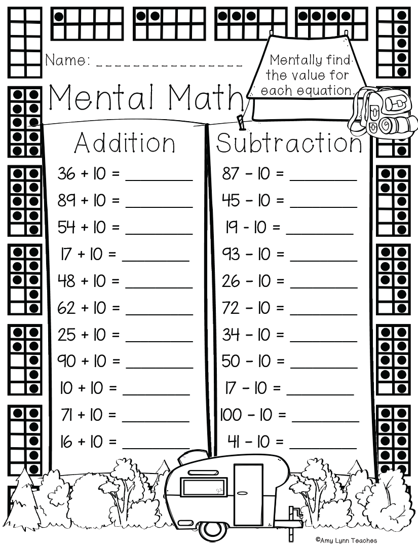 First Grade Camping Themed Worksheets 100 Standards Aligned 