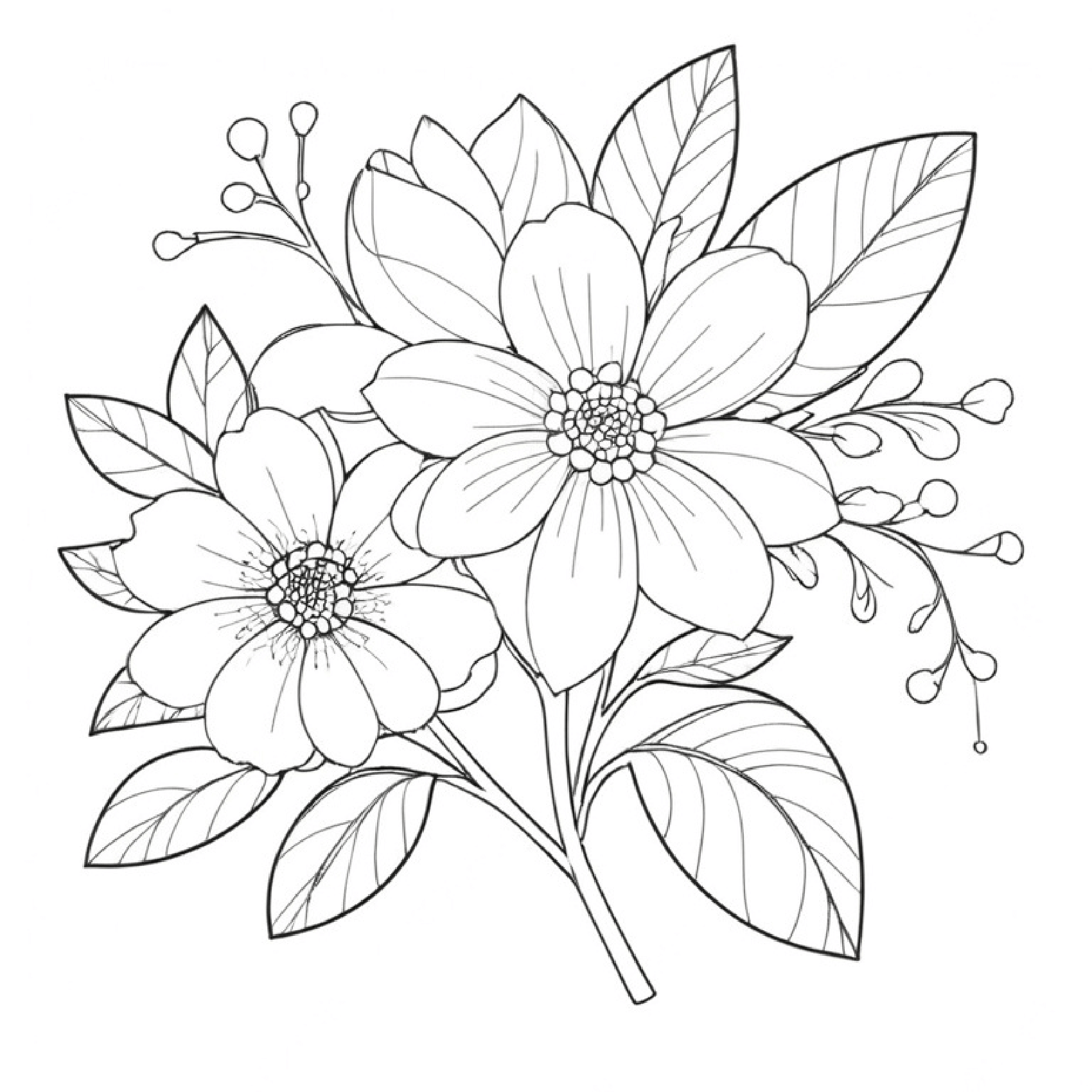 Floral Designs To Color