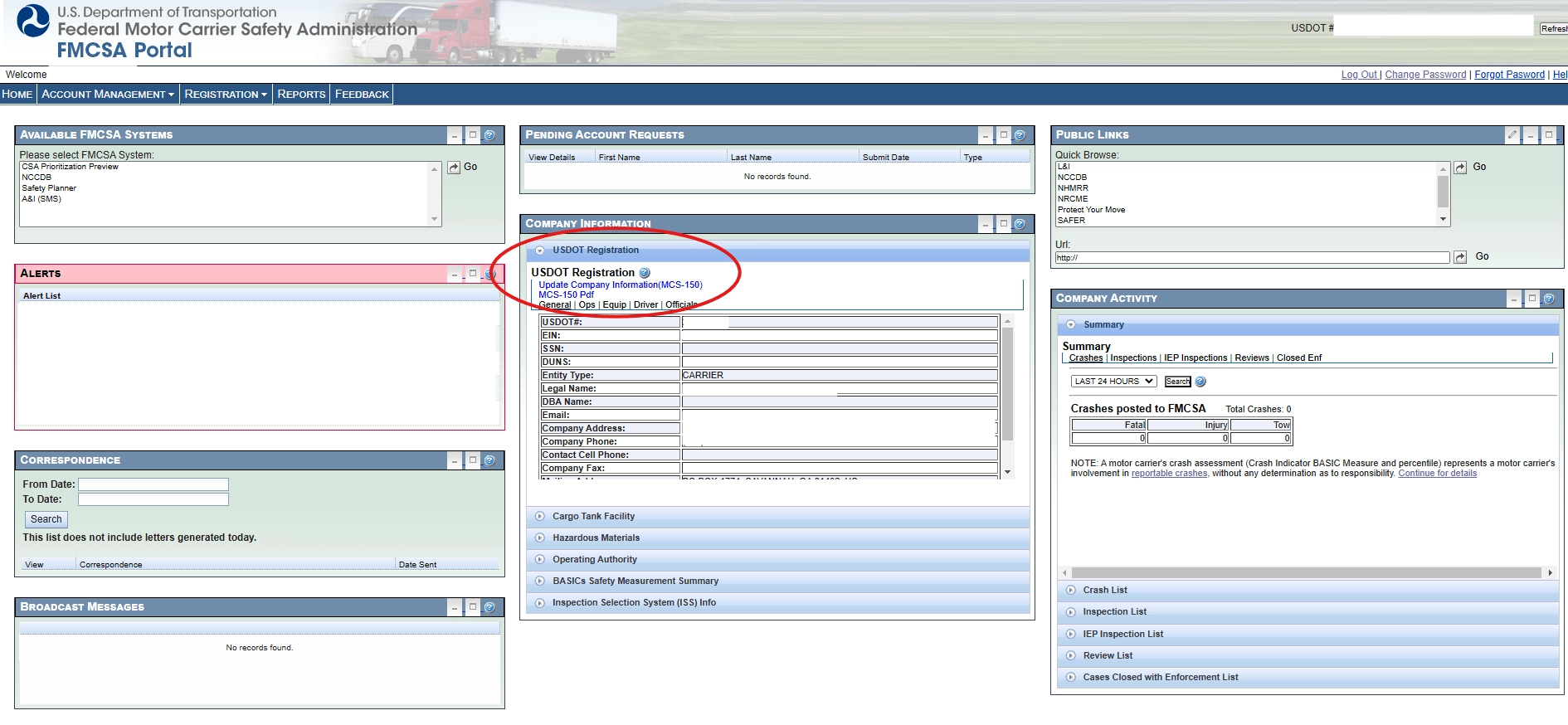 FMCSA Biennial Update How To Update MCS 150 My Safety Manager