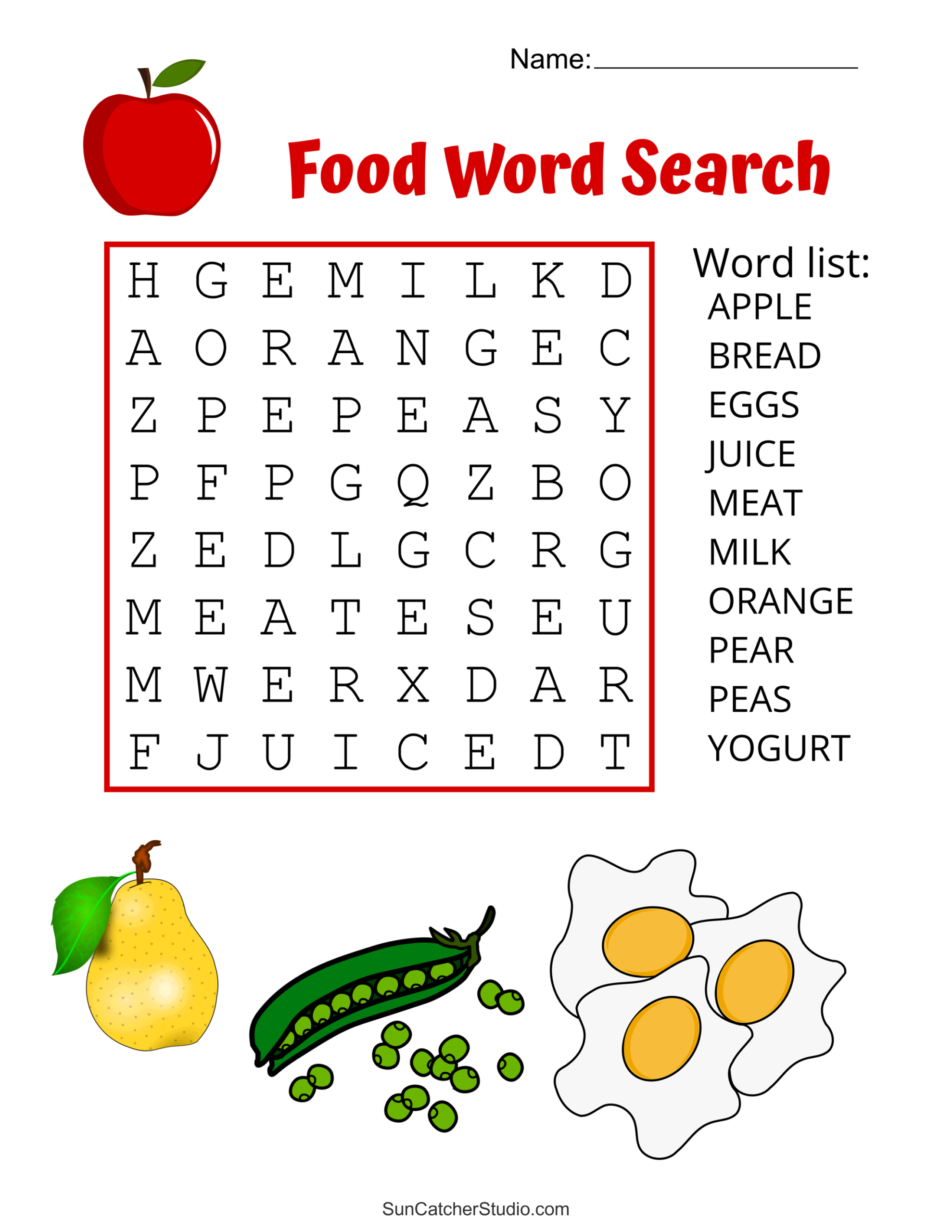 Printable Word Find Puzzles For Kids