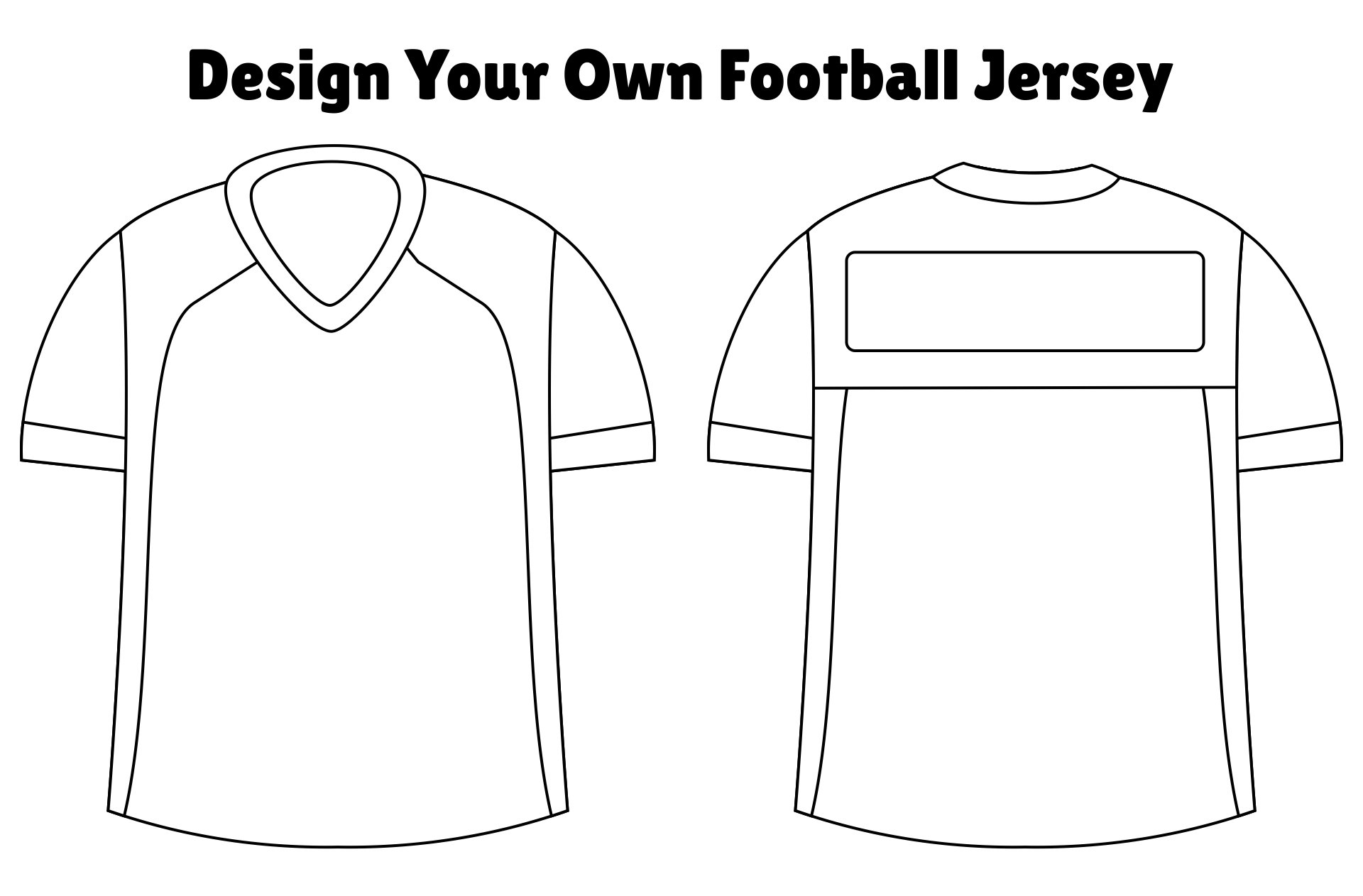 Football Jersey Template Stencils 13 Free PDF Printables 