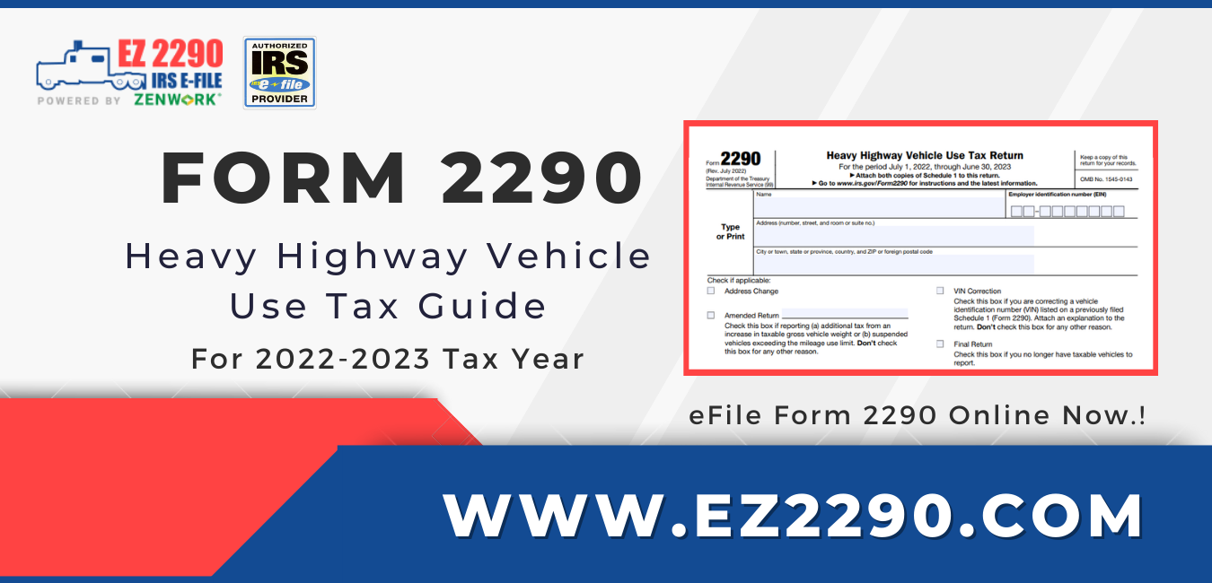 Irs Form 2290 Heavy Highway Vehicle Use Tax