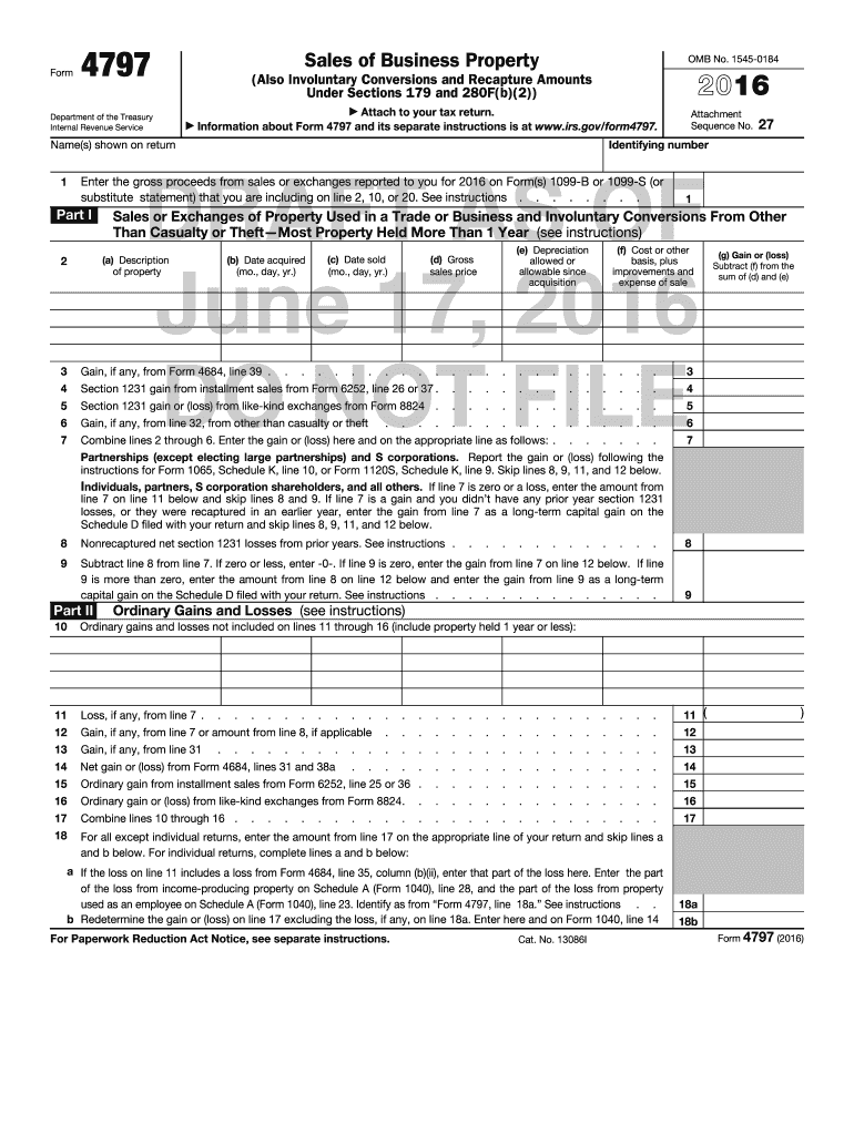 Form 4797 Printable