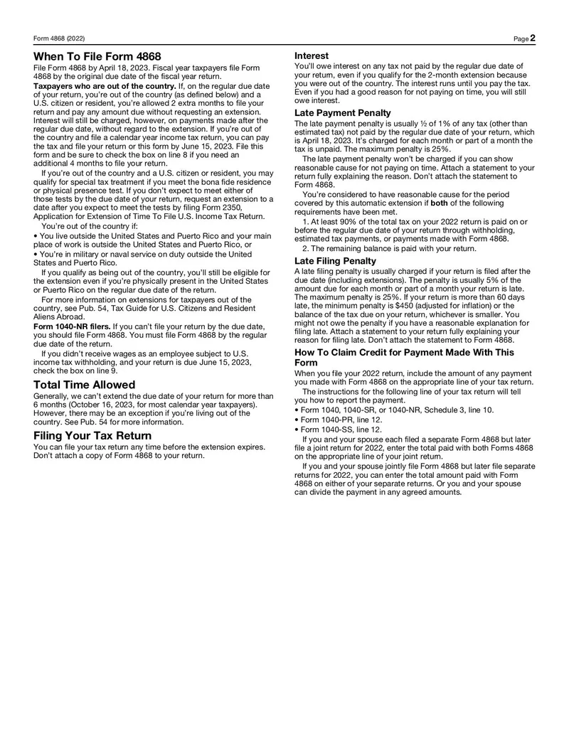 Form 4868 Fill And Sign Online With Lumin