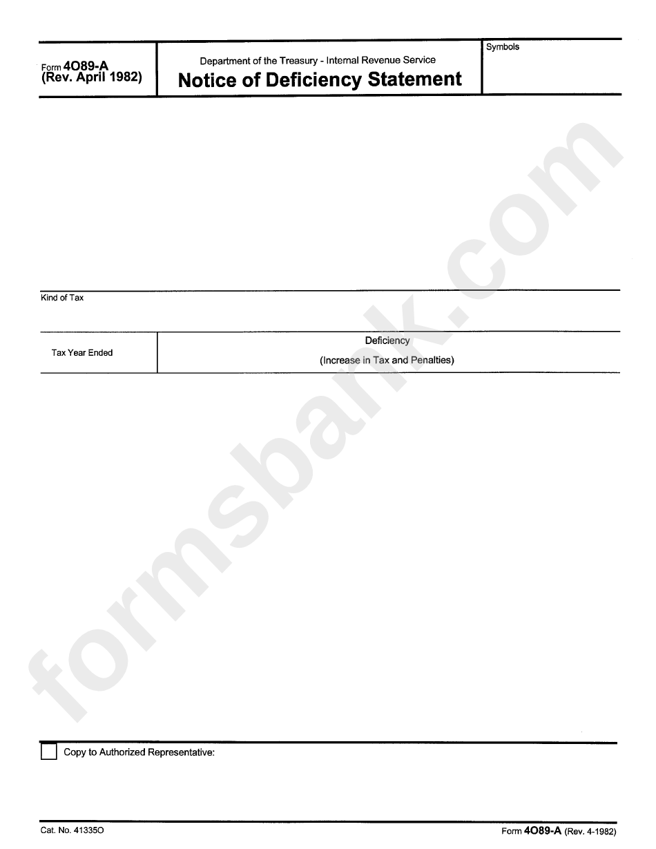 Form 5564 Notice Of Deficiency Printable