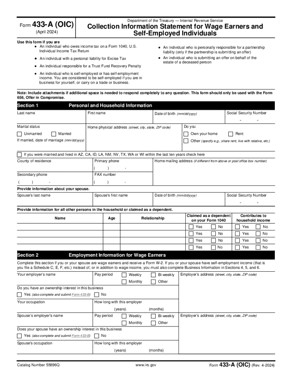 Form 656 B Fill Online Printable Fillable Blank