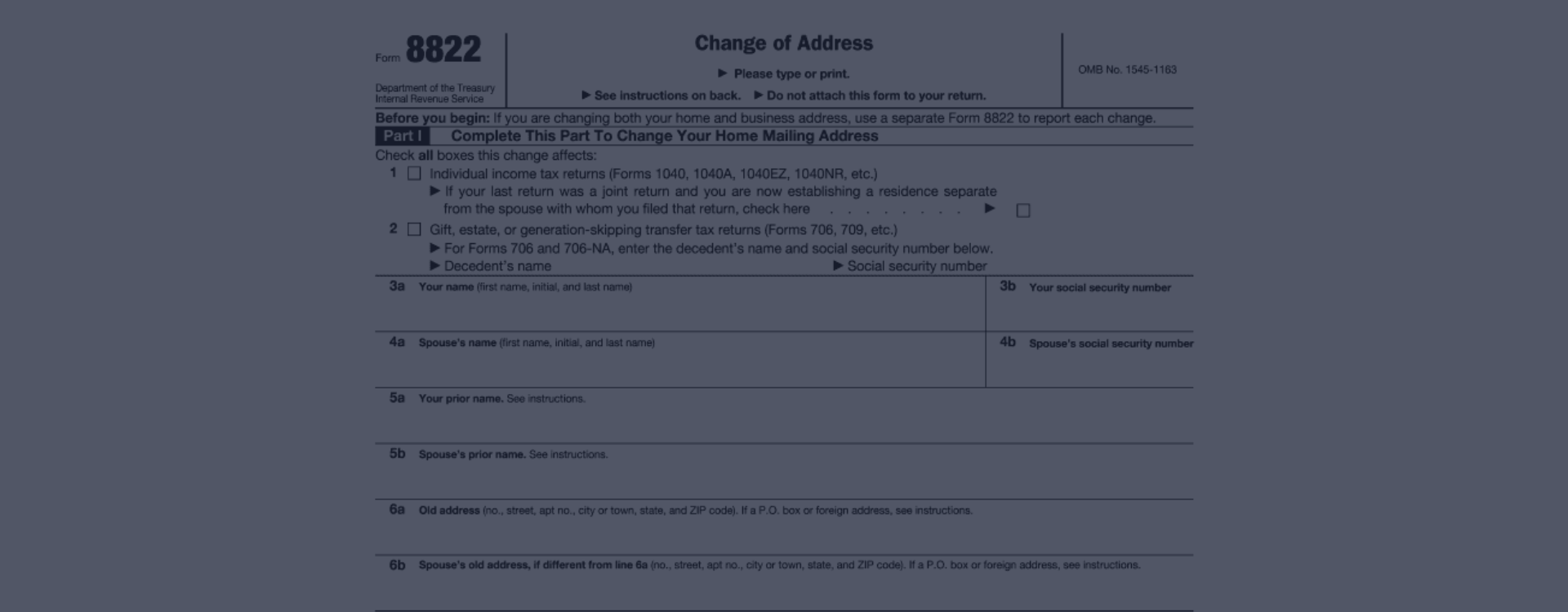 Form 8822 Printable gt IRS 8822 Form Change Of Address Online 