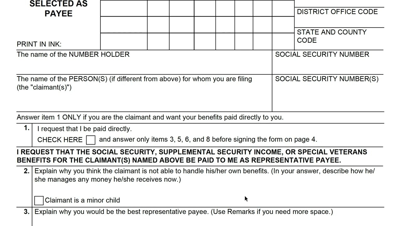 Form SSA 11 BK A Representative Payee Guide