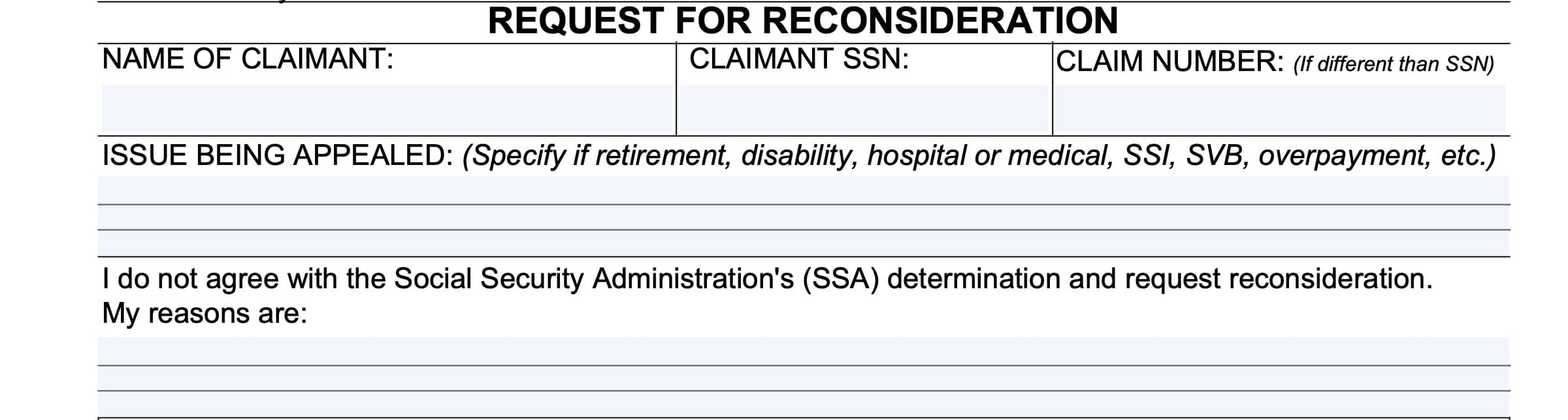 Social Security Form 561 Printable