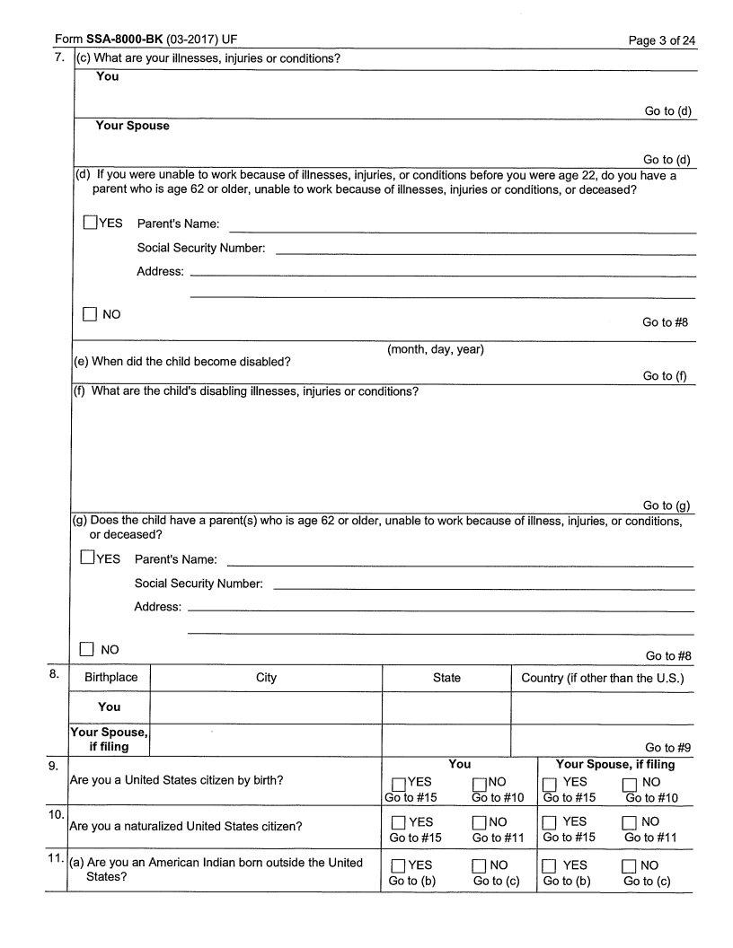 Ssa 8000 Application Printable Form