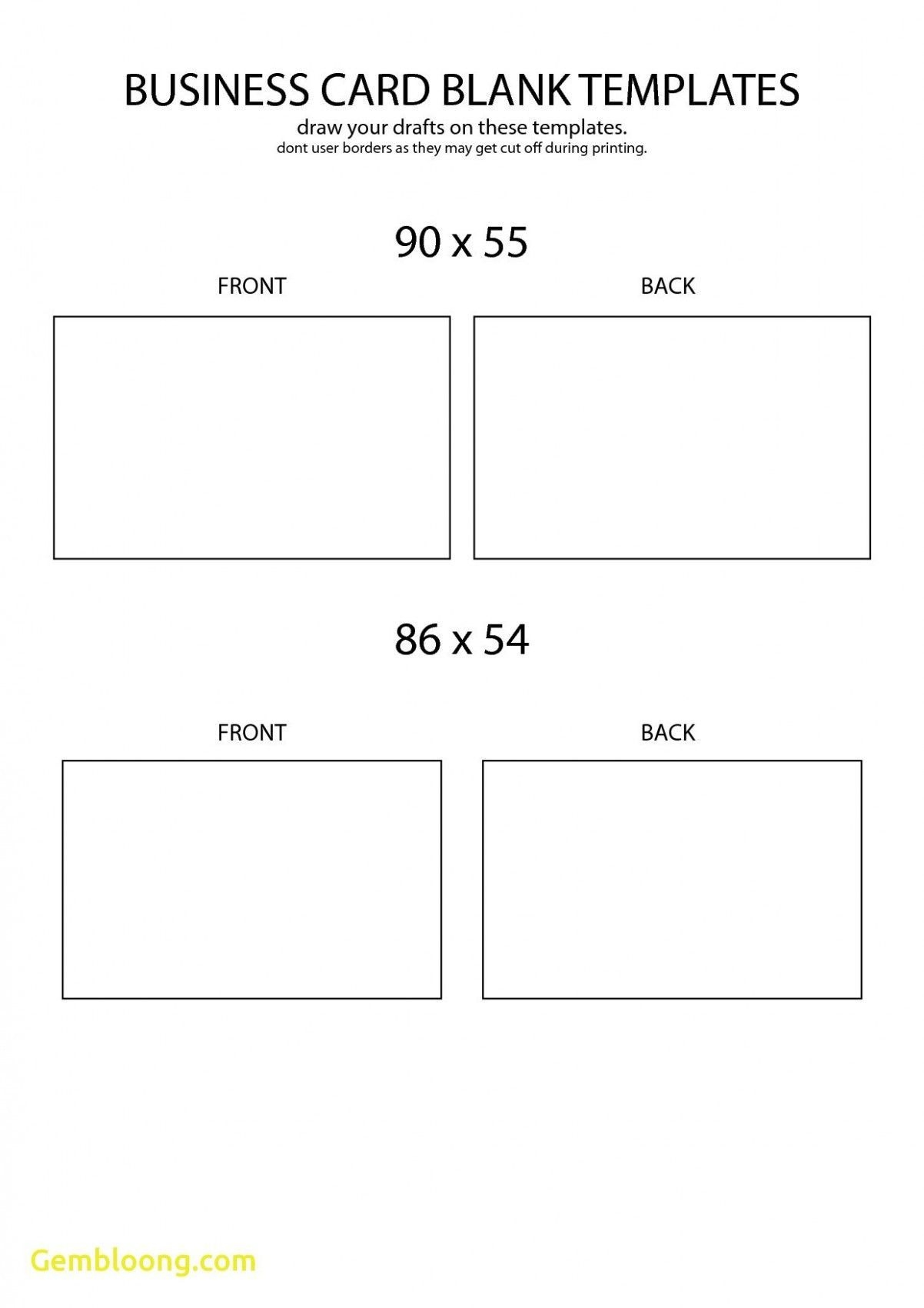 Business Card Template Printable