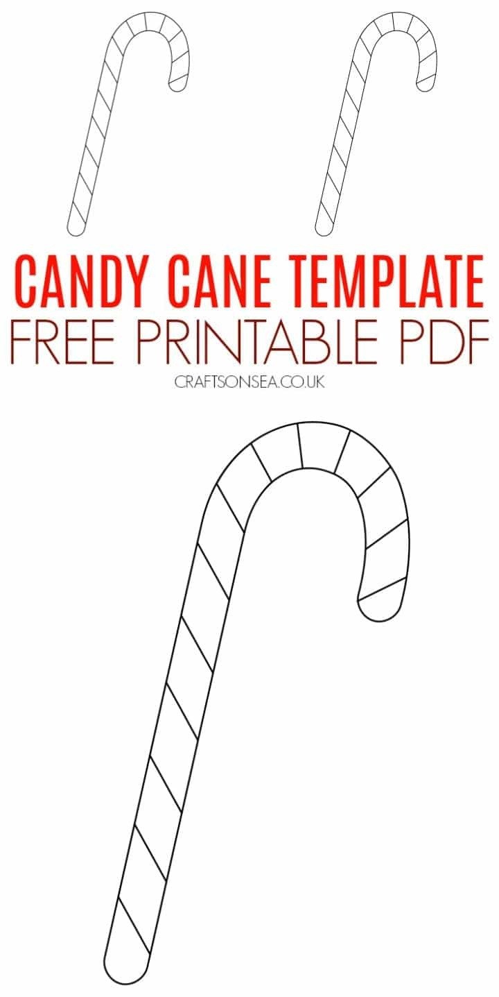 Printable Candy Cane Template