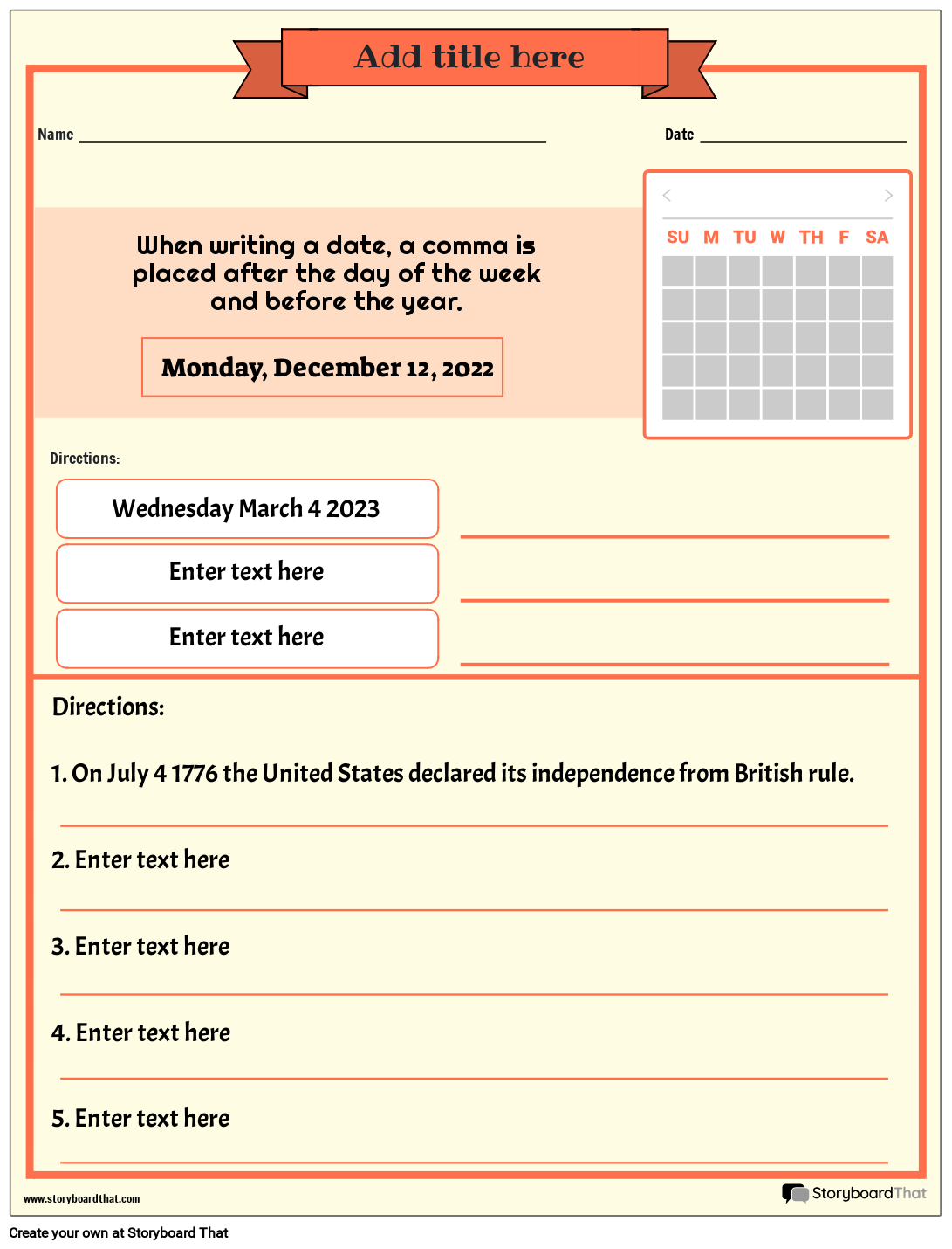 Free Comma Practice Worksheets