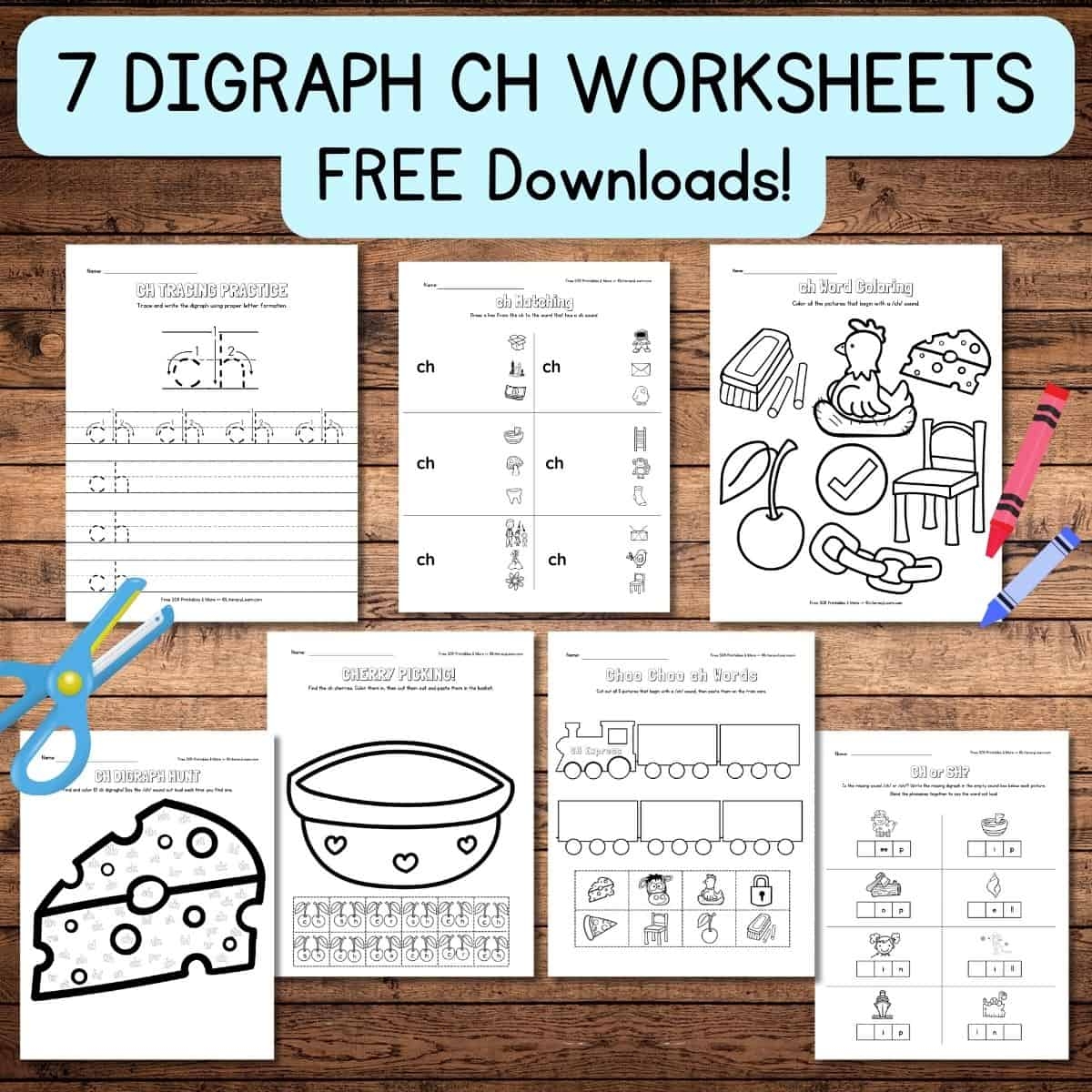 Free Consonant Digraph Worksheets For Preschool Children 