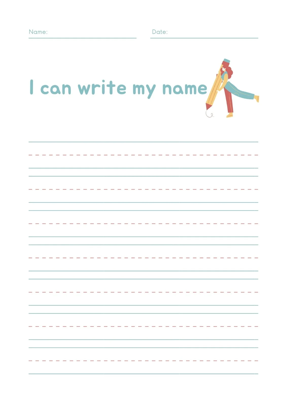Free Printable Name Worksheet Maker