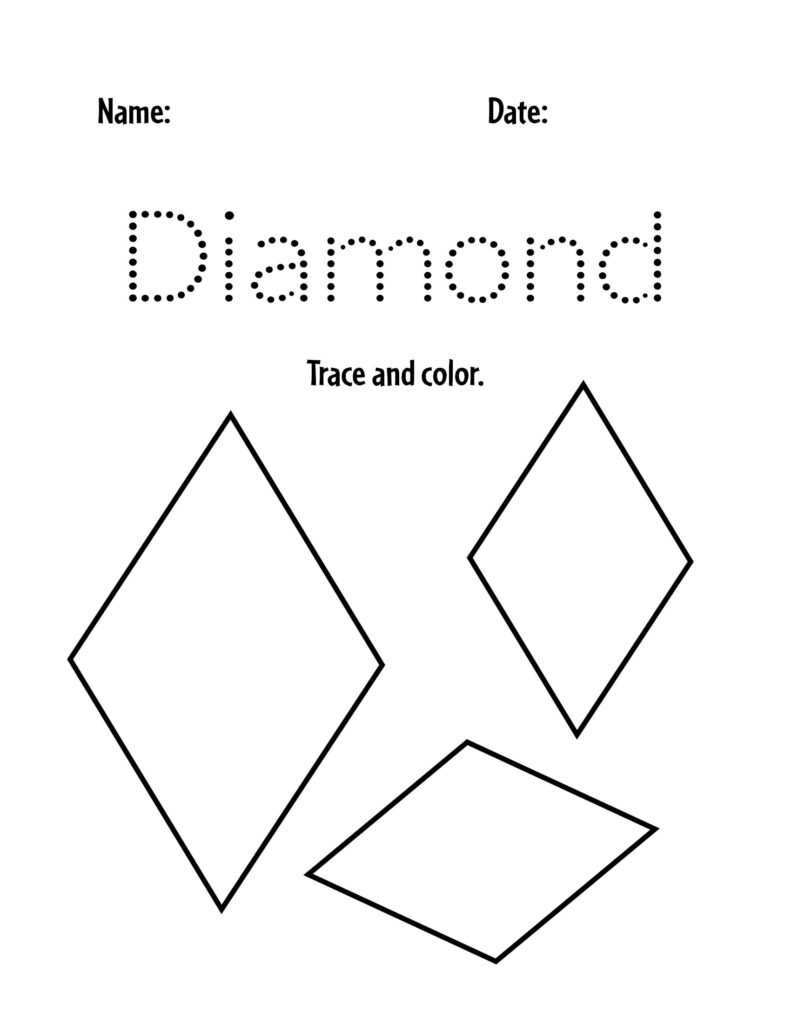 Free Printable Diamond Shape Worksheets