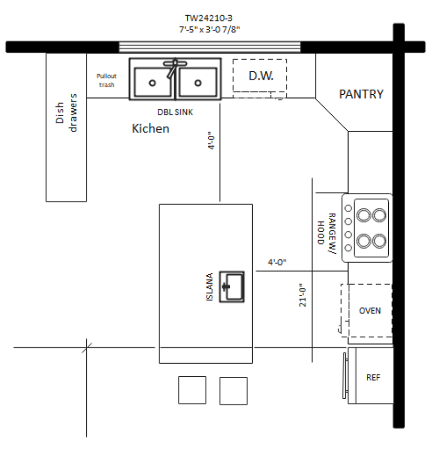 Free Editable Kitchen Floor Plan Examples amp Templates EdrawMax
