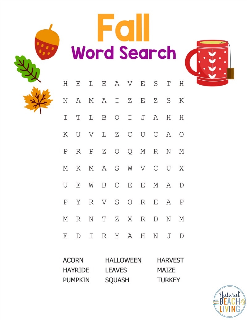 Free Fall Printables For Preschool And Kindergarten Natural 