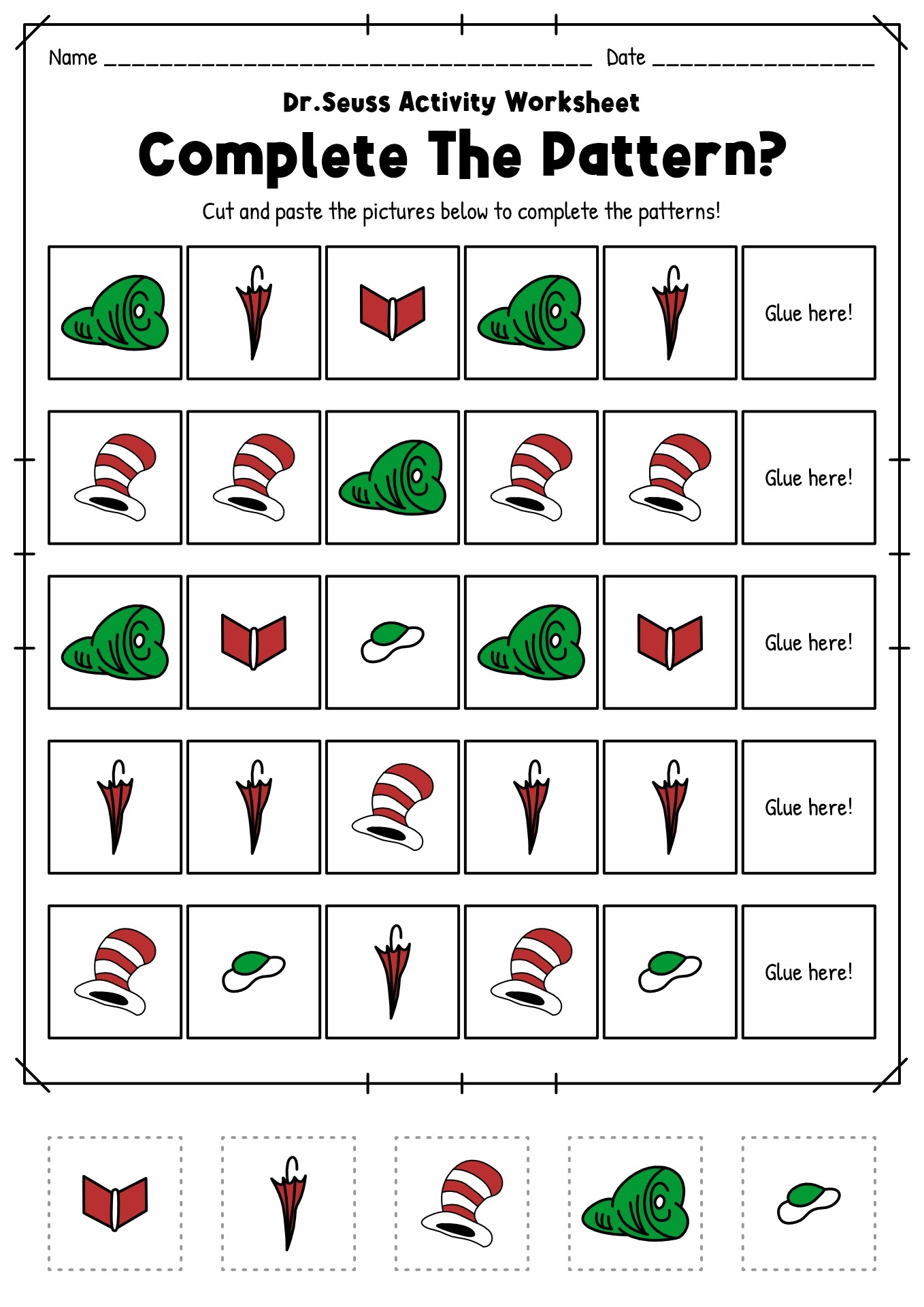 Dr Seuss Free Printables For Kids