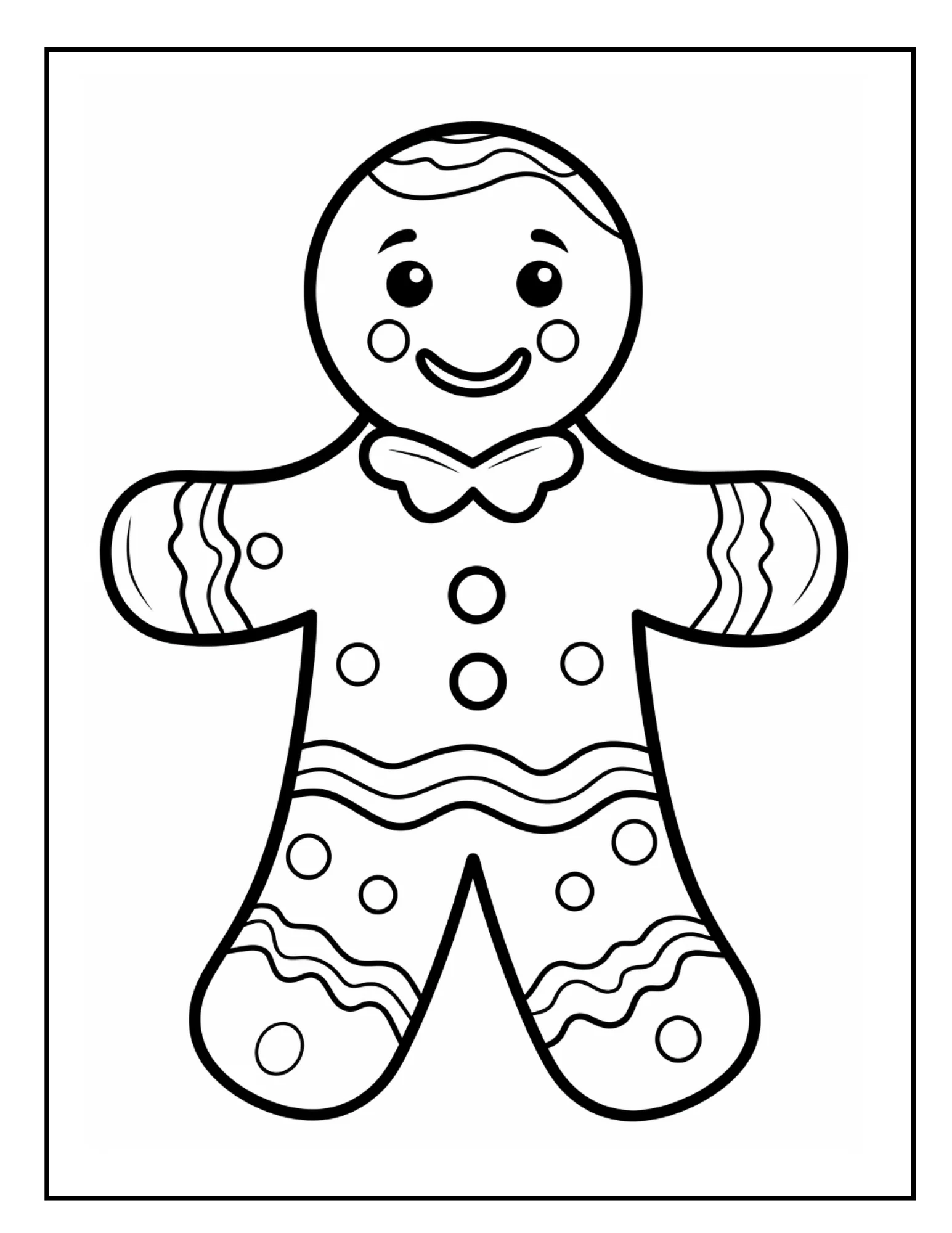 FREE Gingerbread Man Christmas Coloring Page Curious Learners 
