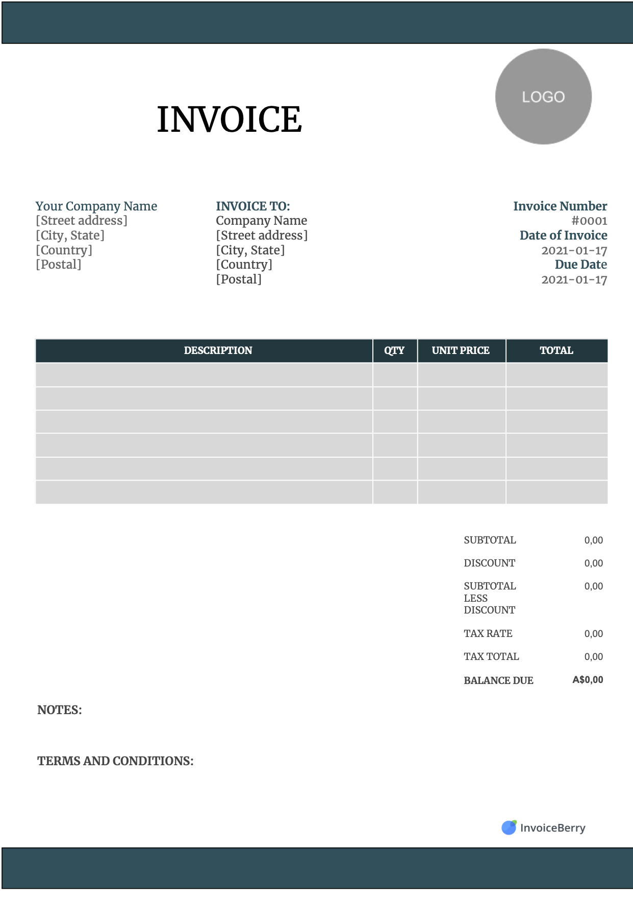 Free Printable Invoice Template