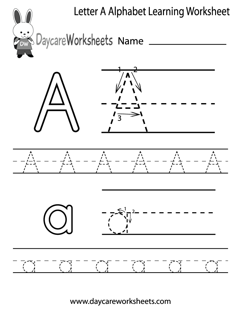 Alphabet Worksheets Printable Preschool Free