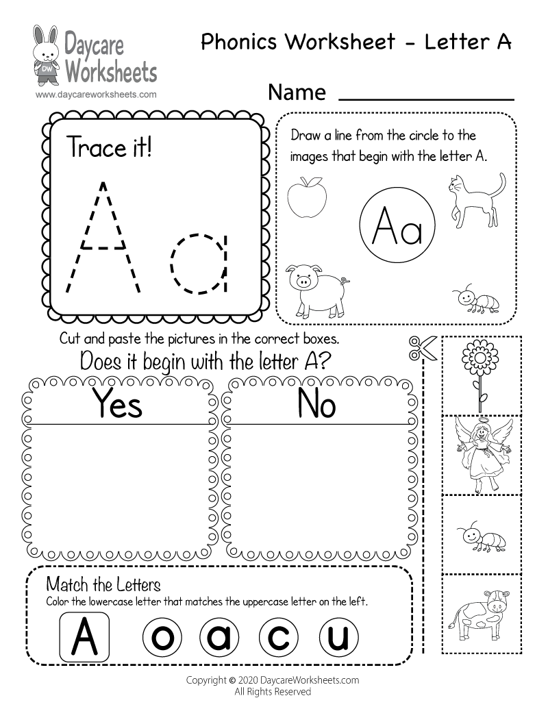 Phonics Worksheet Printable
