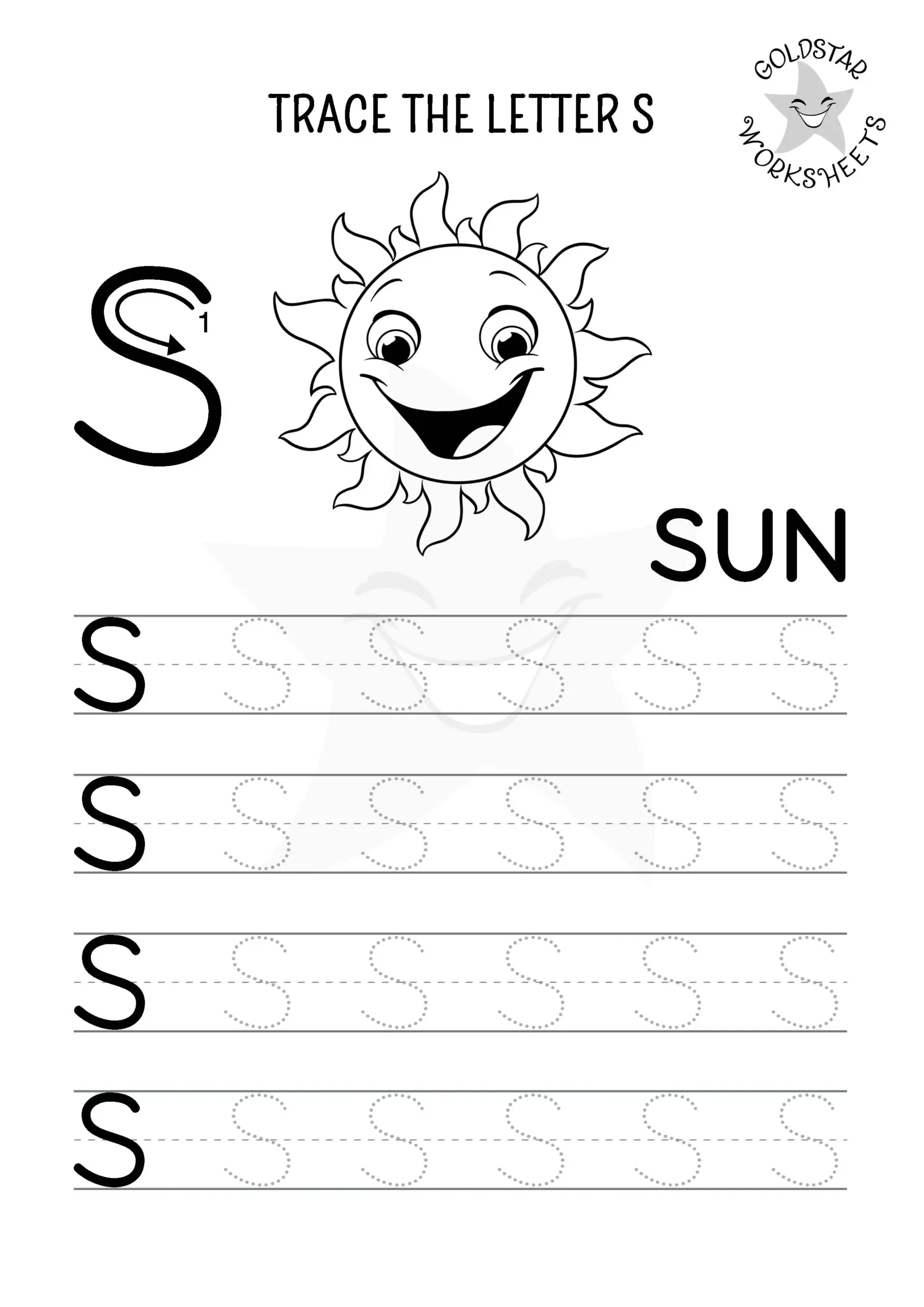 Free Printable Letter S Tracing Worksheets