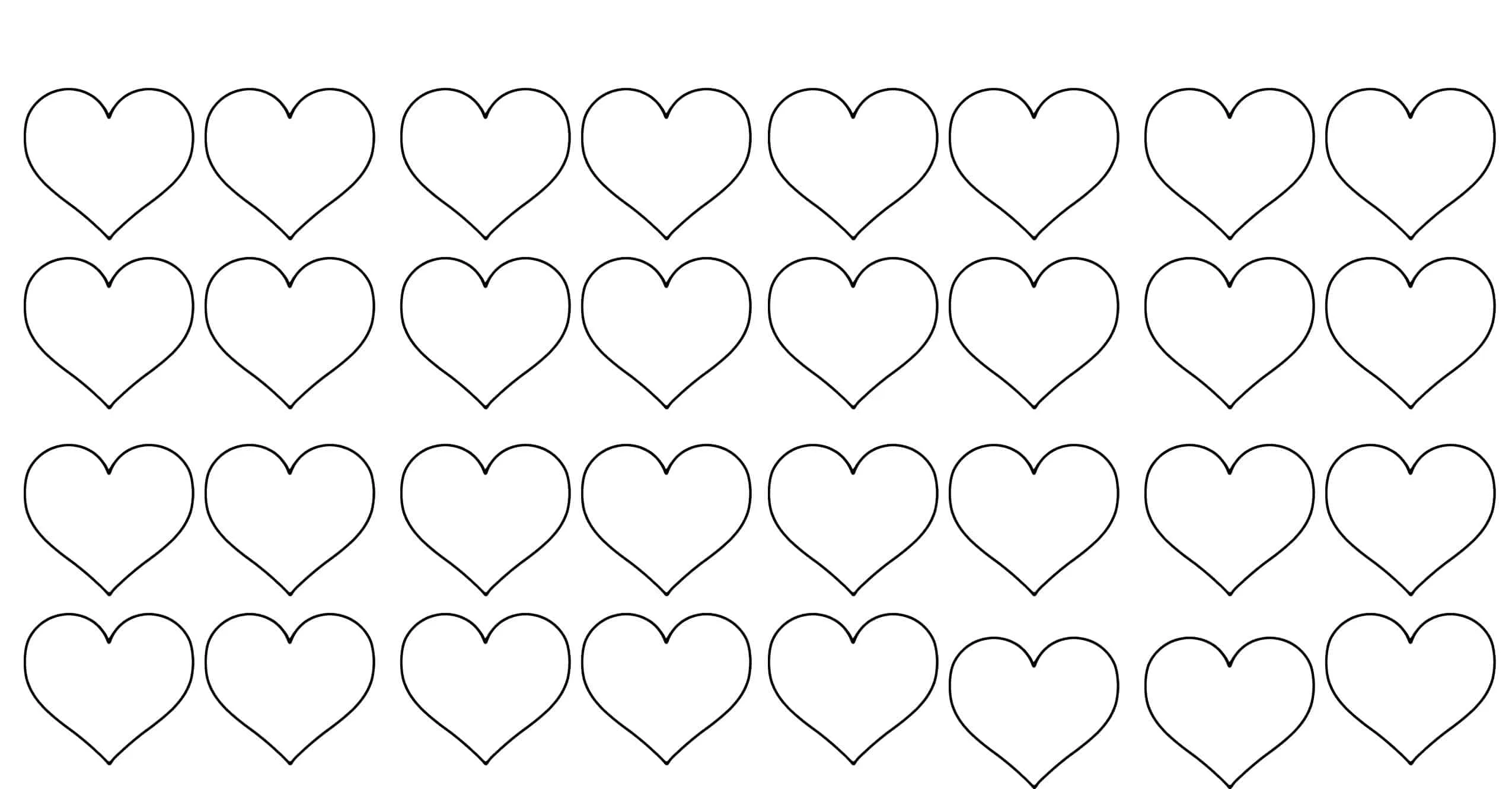 Heart Shaped Template Printable