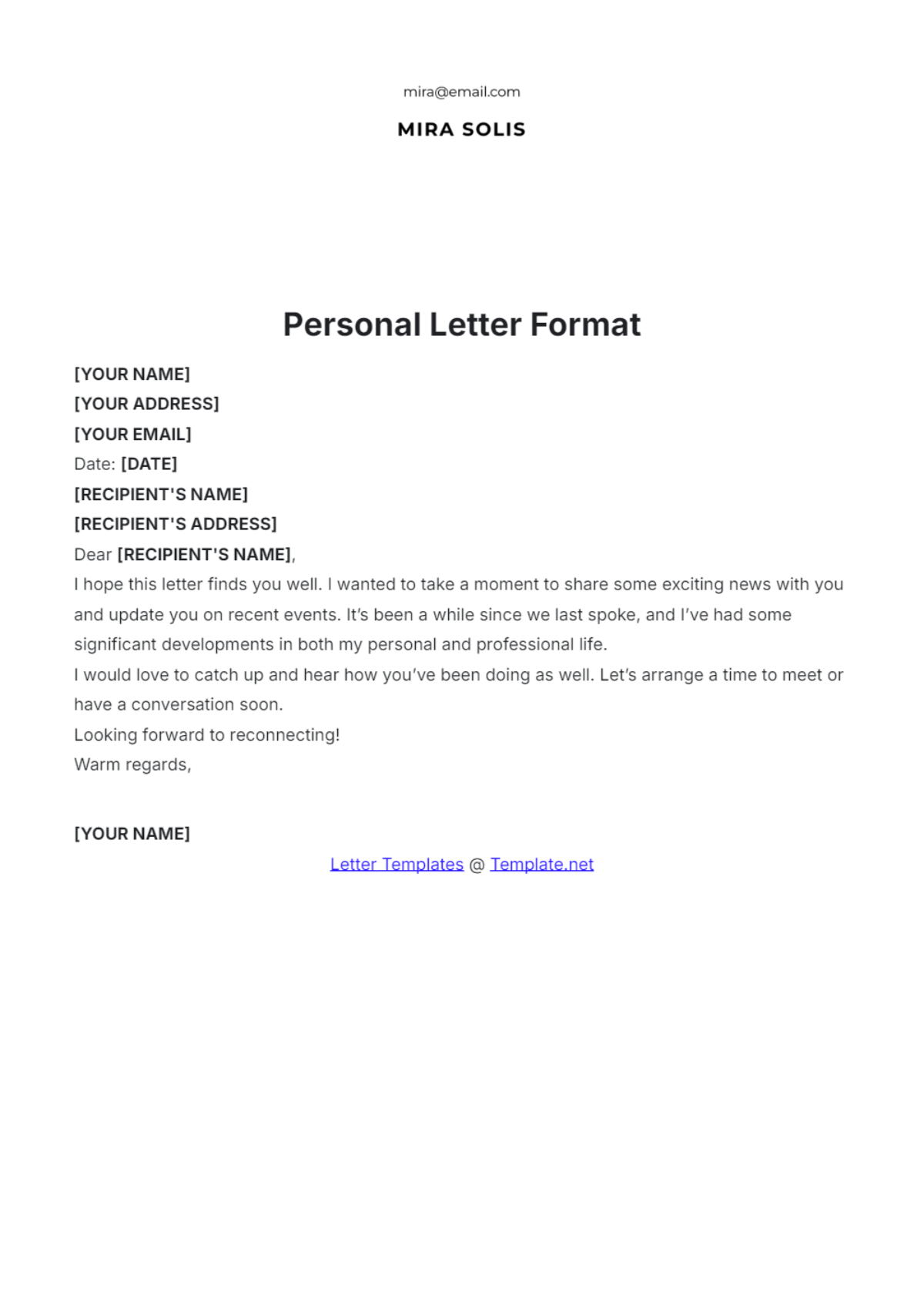 Letter Template Design Free