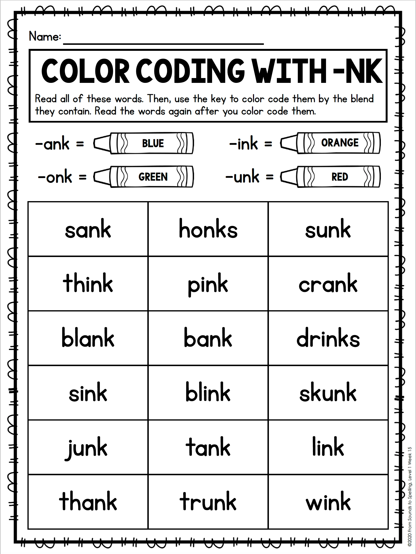 Free Phonics Activities Printables