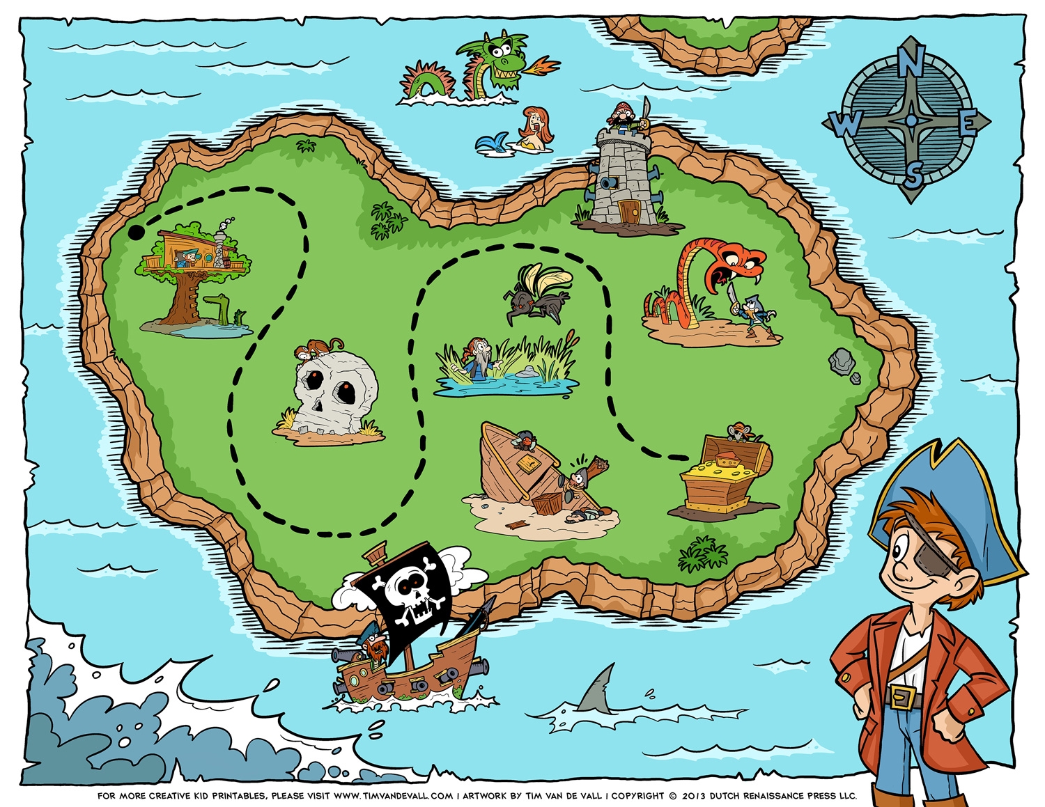 Printable Treasure Map Template