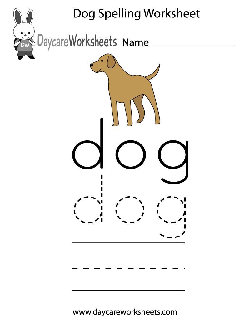Pre K Spelling Worksheets Printable