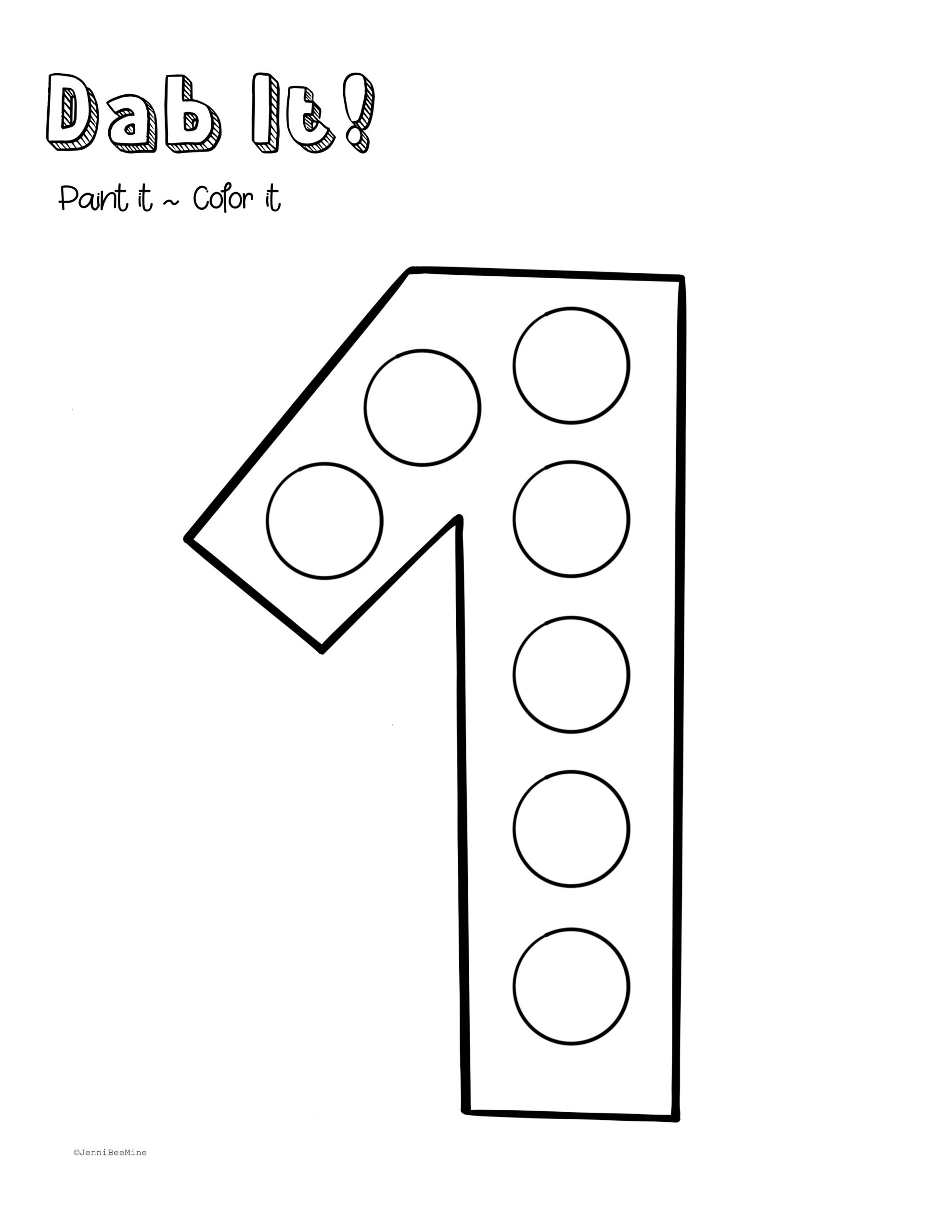 Free Preschool Printables Packet Number 1 Jennibeemine